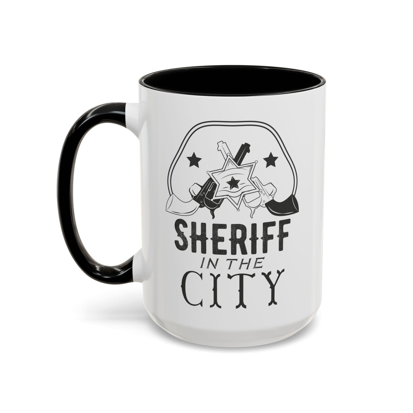Accent Coffee Mug (11, 15oz) - Sheriff in the City