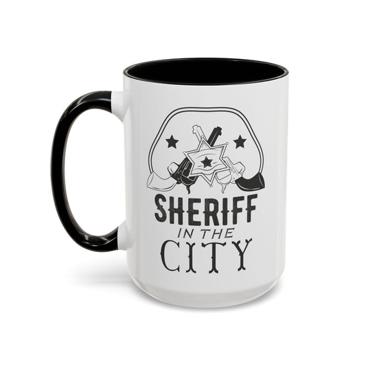 Accent Coffee Mug (11, 15oz) - Sheriff in the City