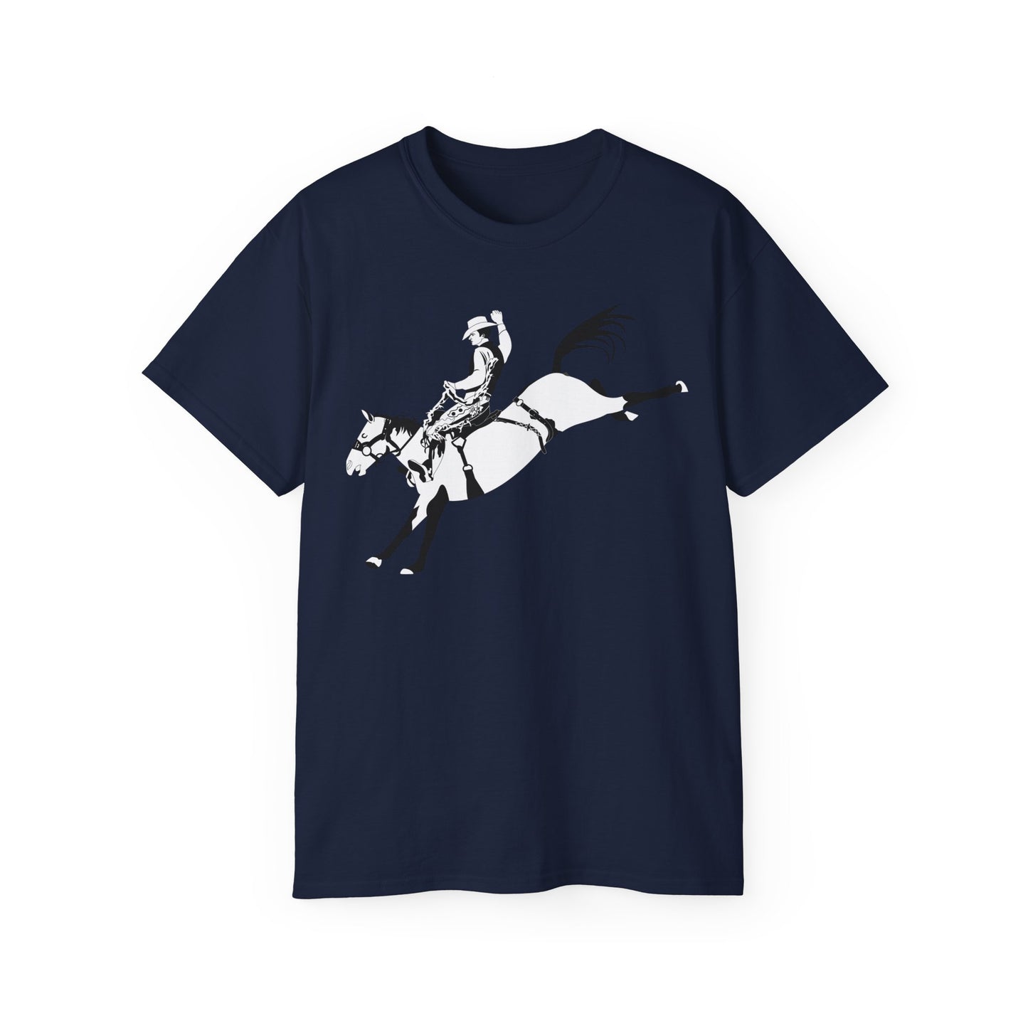 Unisex Ultra Cotton Tee - Cowboy - Bronco Buster - BW