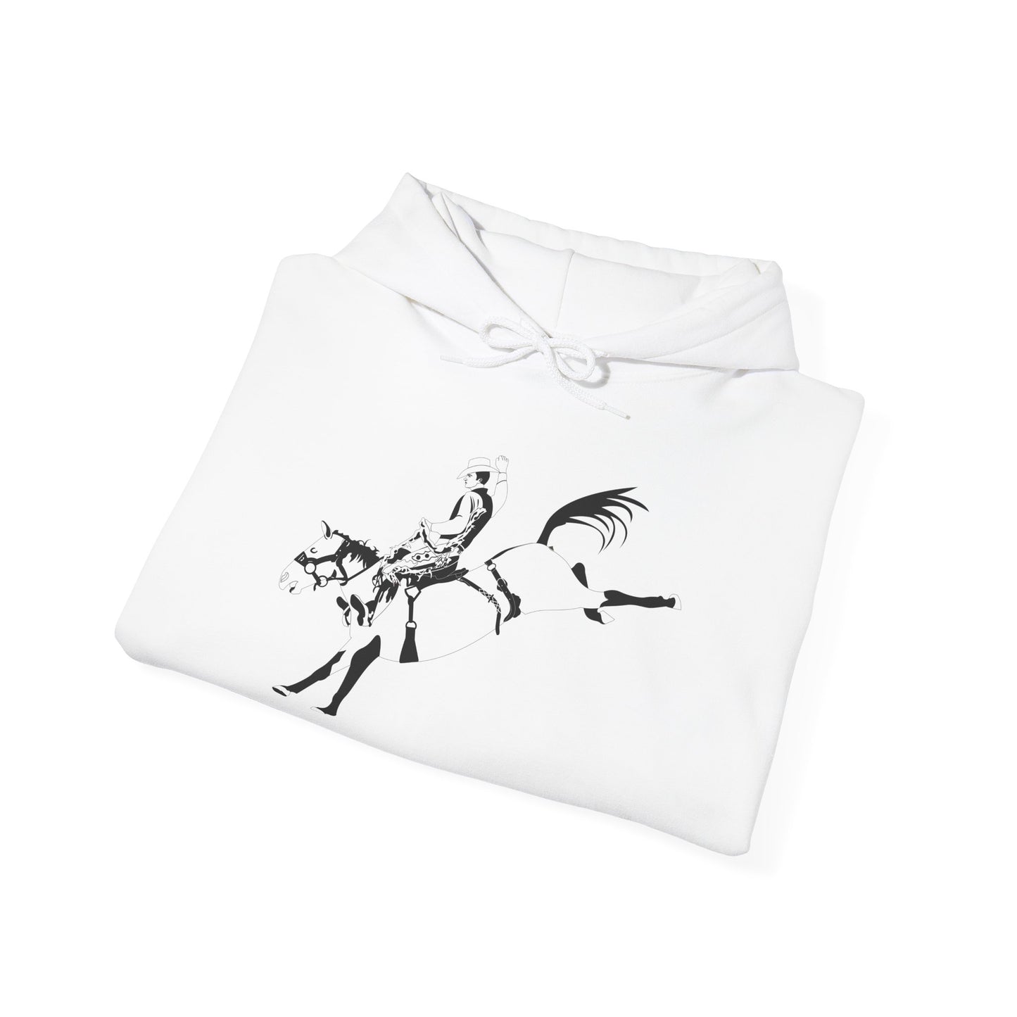Unisex Hoodie - Cowboy - Bronco Buster - BW
