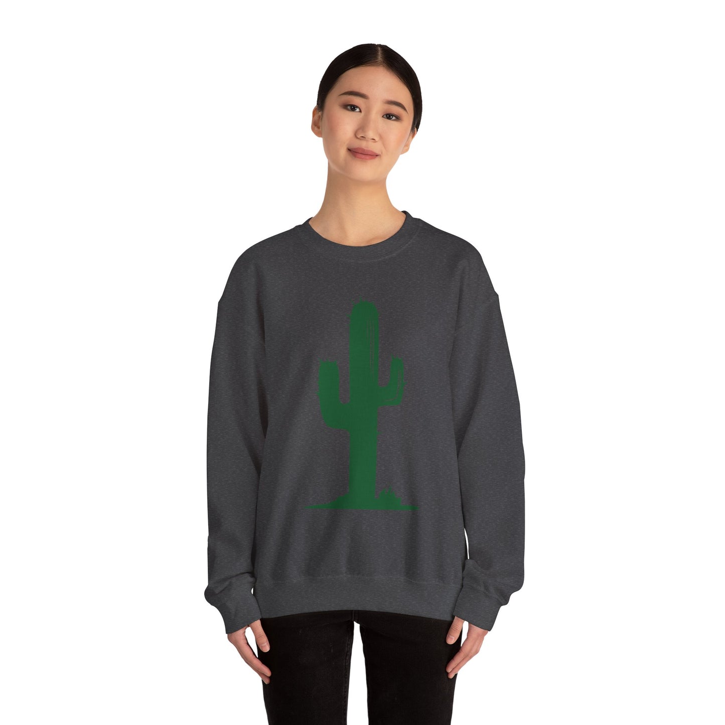 Crewneck Sweatshirt - Green Western Cactus X 300