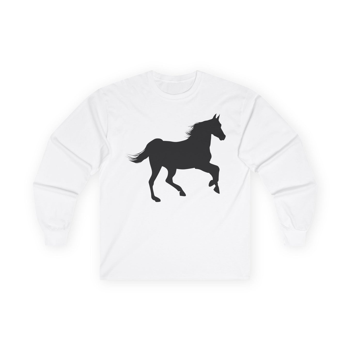 Unisex Ultra Cotton Long Sleeve Tee - Wild Horse - Prancing X 300