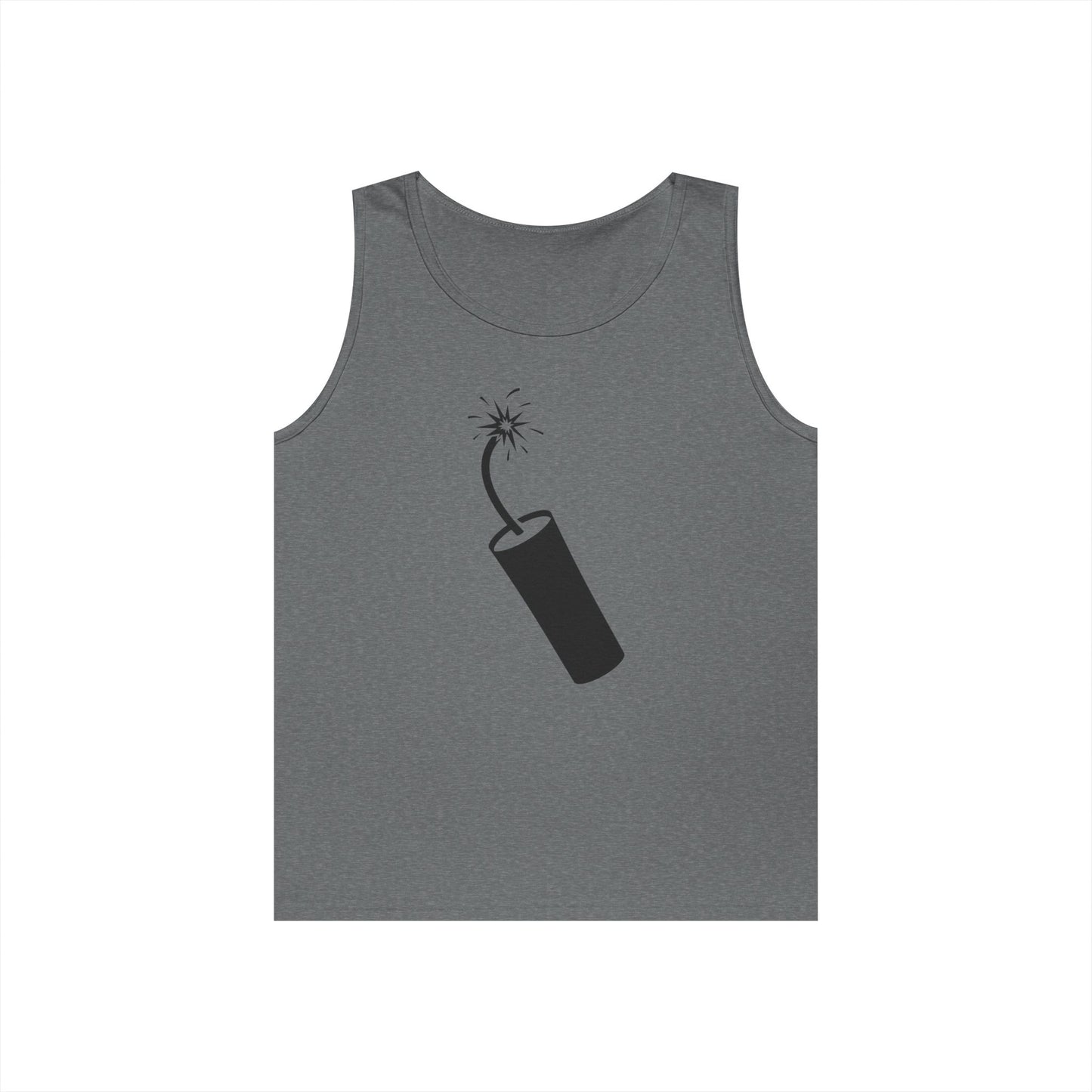 Unisex Heavy Cotton Tank Top - Dynamite Stick w Burng Fuse X 300