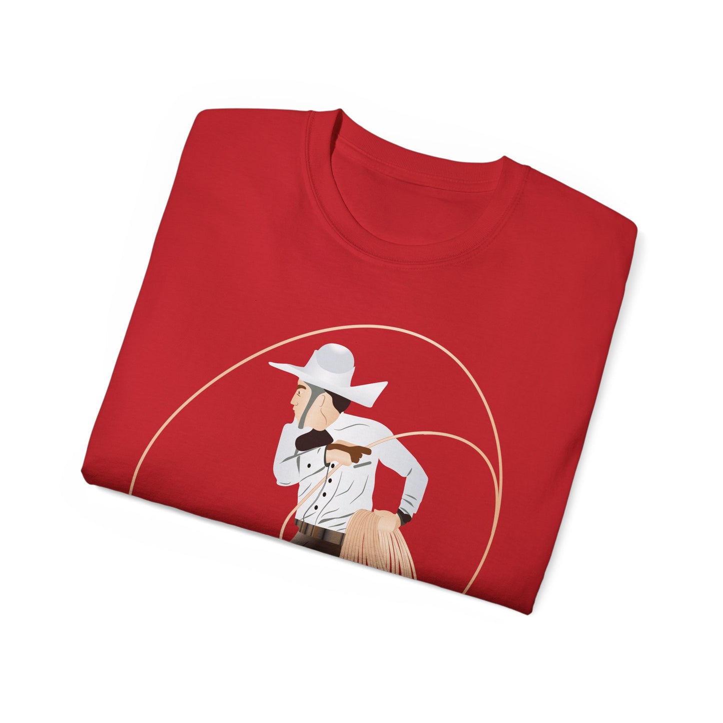 Unisex Ultra Cotton Tee - Rodeo - Mexican Cowboy - Lariat