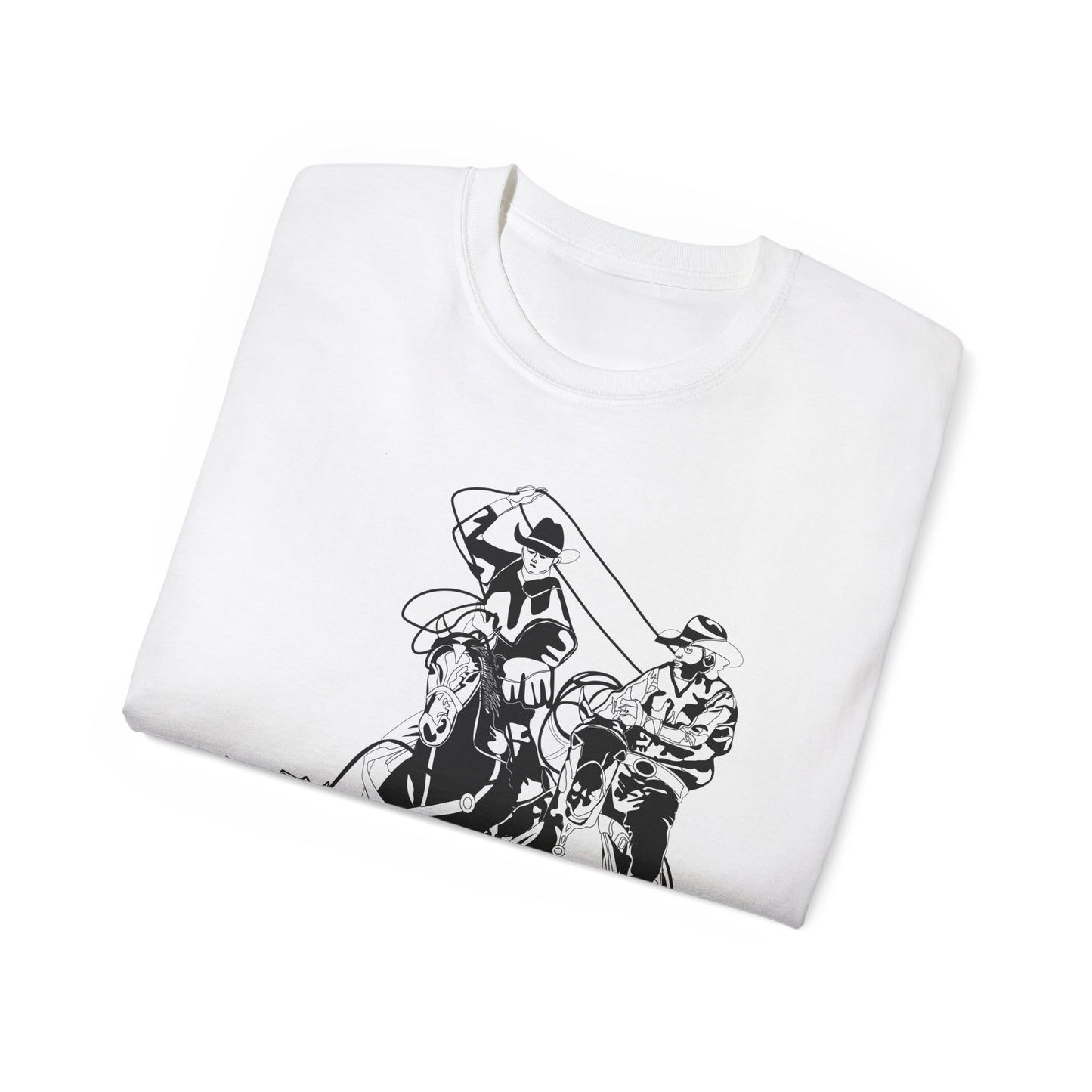 Unisex Ultra Cotton Tee - California Rodeo - Salinas Team Roping - BW