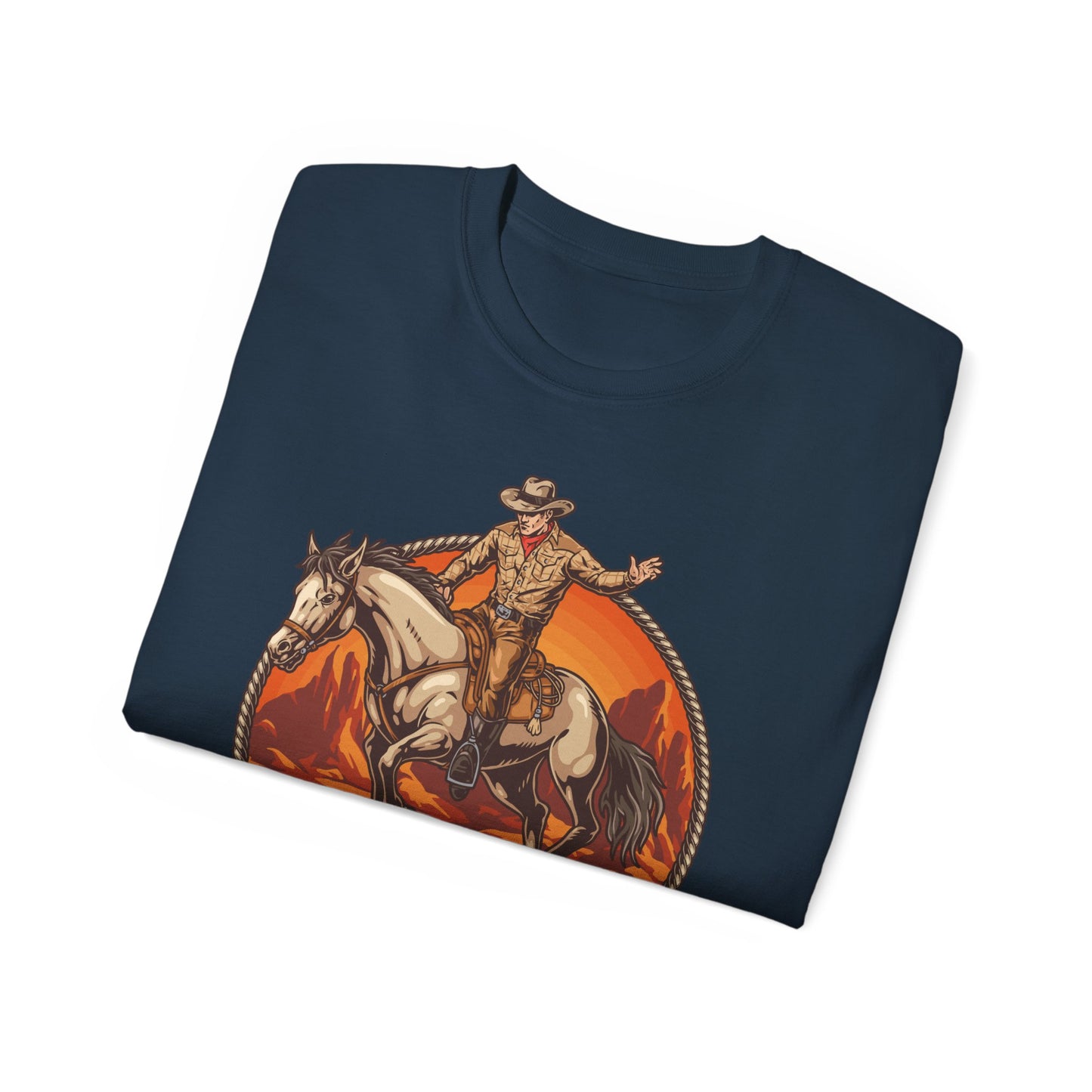 Western Rodeo Cowboy Tee - Fun Casual Shirt for Rodeo Fans, Gift for Country Lovers, Festival Outfit, Everyday Wear, Rodeo Apparel - Rodeo Cowboy - Texas