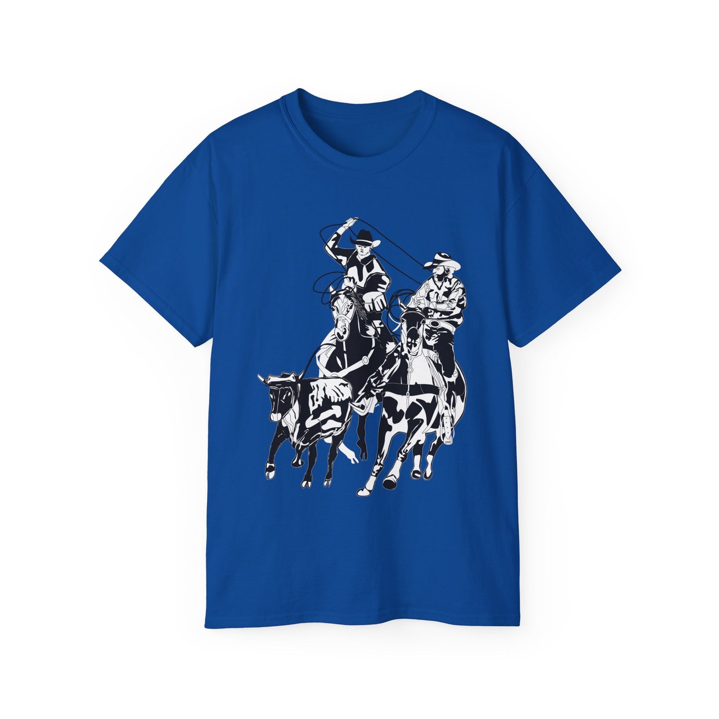 Unisex Ultra Cotton Tee - California Rodeo - Salinas Team Roping - BW