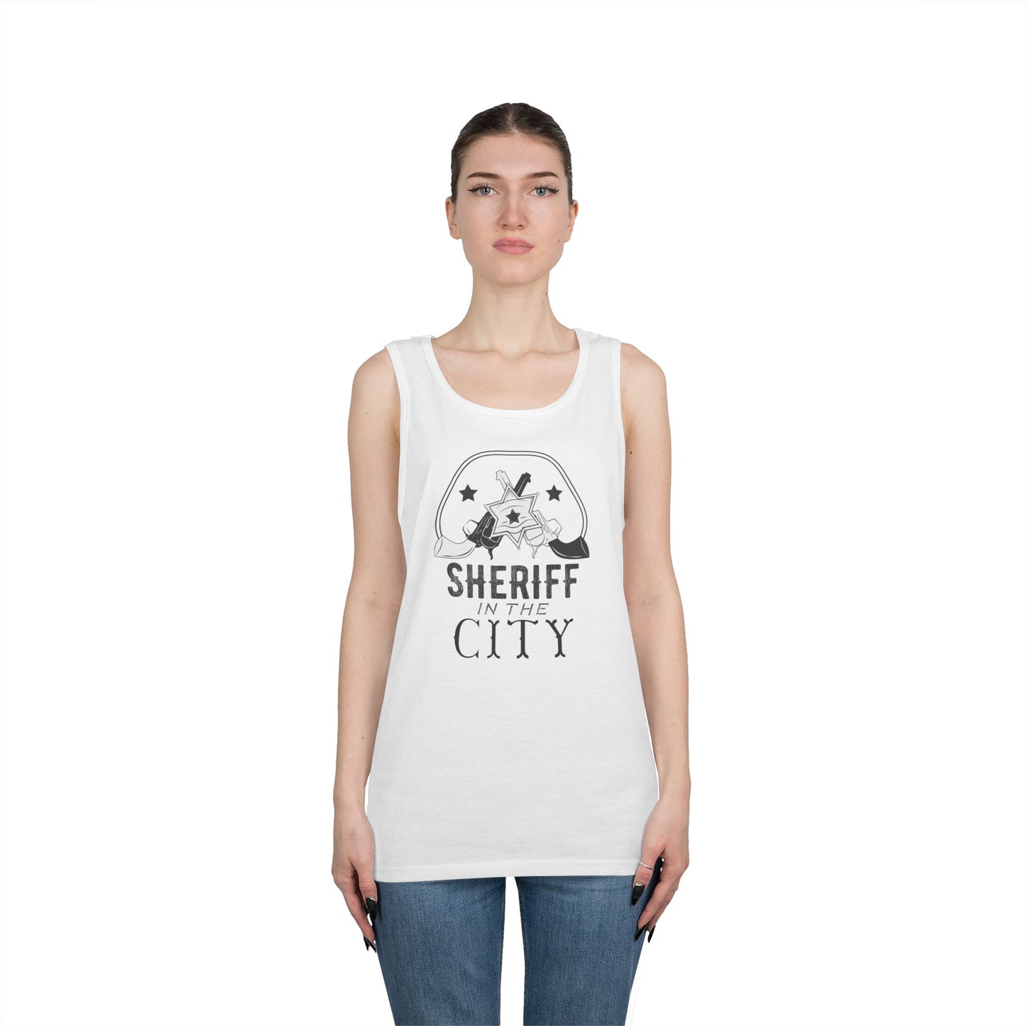 Unisex Heavy Cotton Tank Top - Sheriff in the City