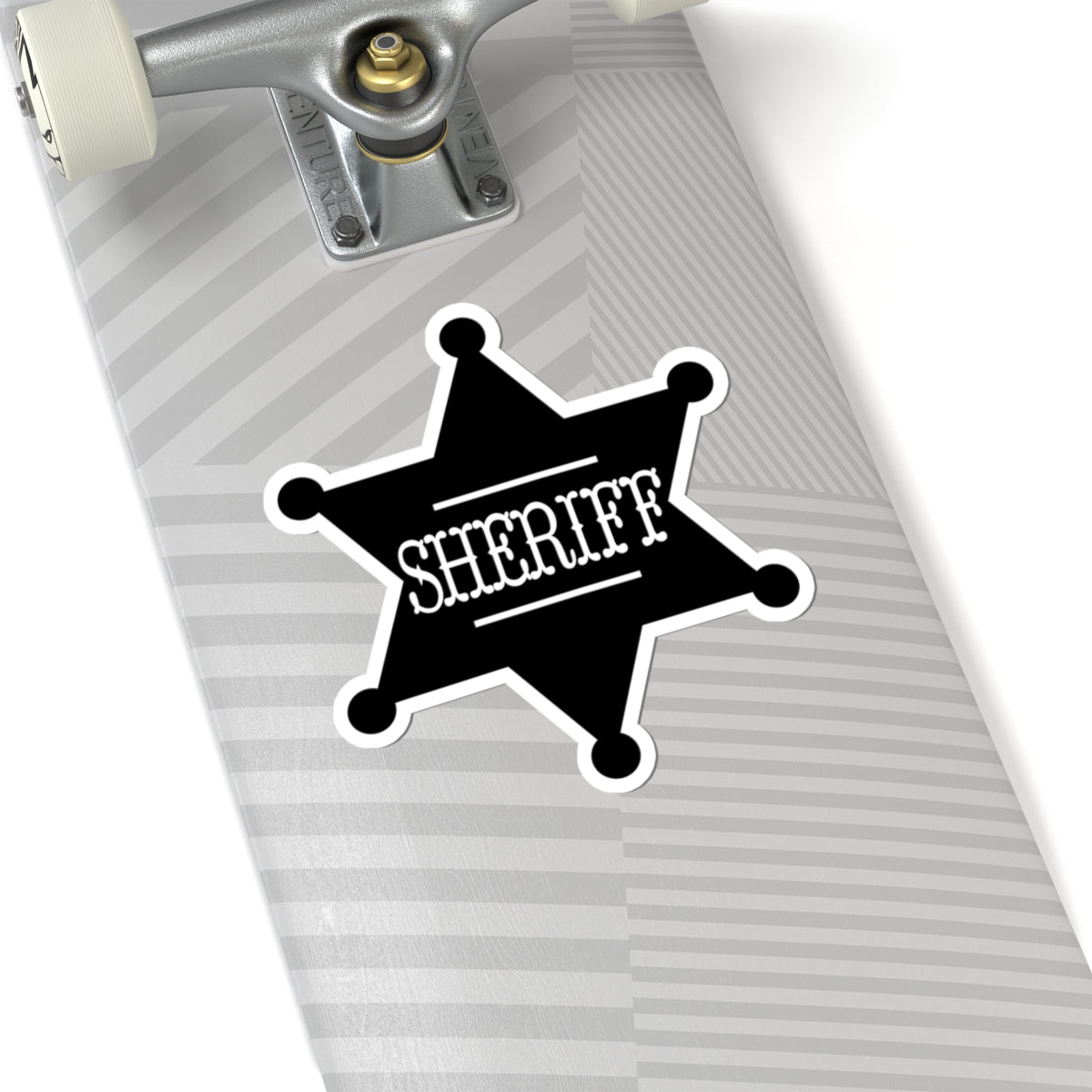 Kiss-Cut Stickers - Sheriff Badge w Txt Sheriff X 300