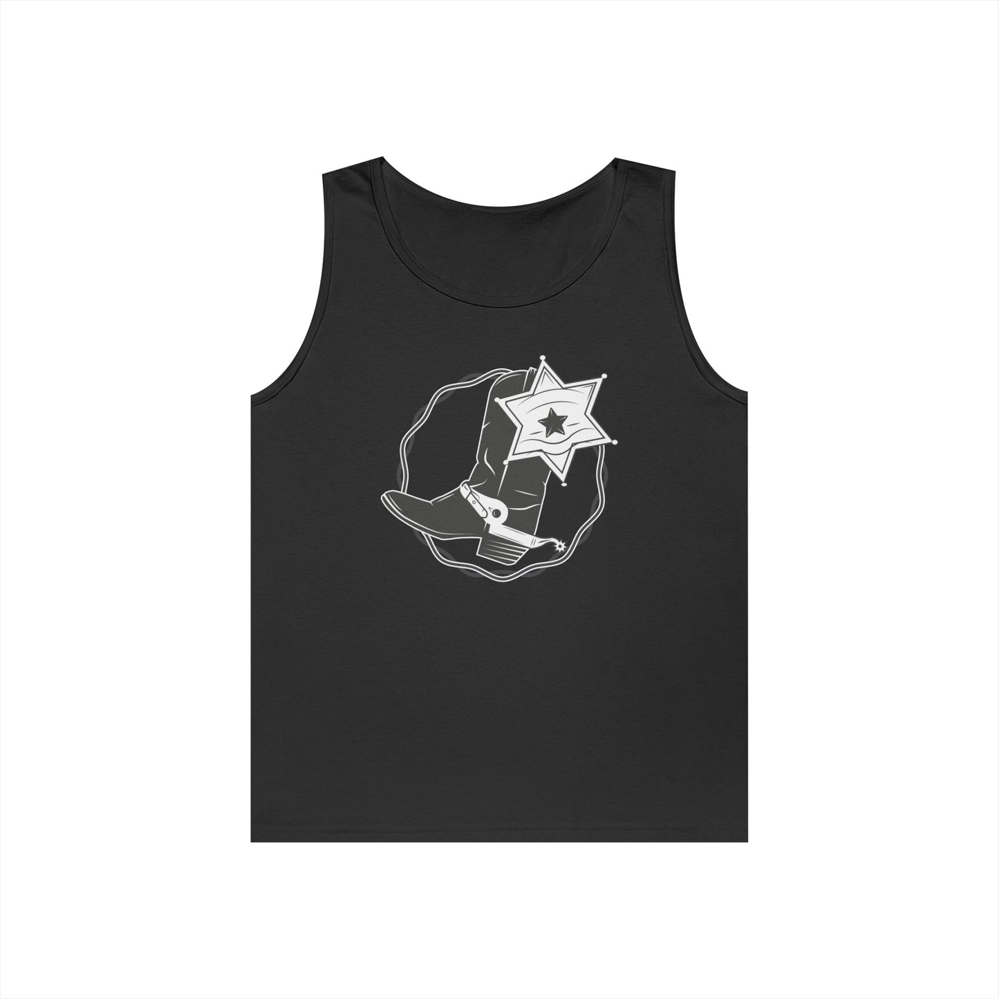 Unisex Heavy Cotton Tank Top - Boots w Star