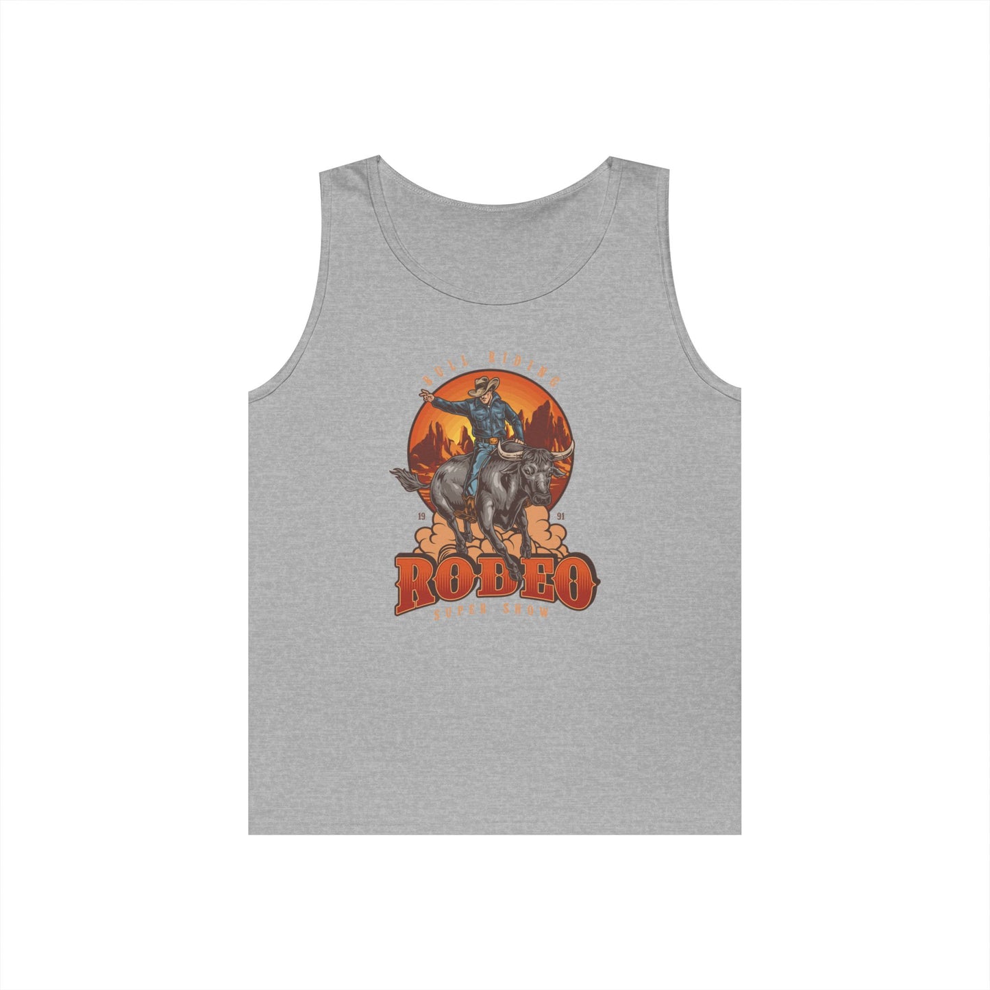 Unisex Heavy Cotton Tank Top - Bull Riding - Rodeo Super Show