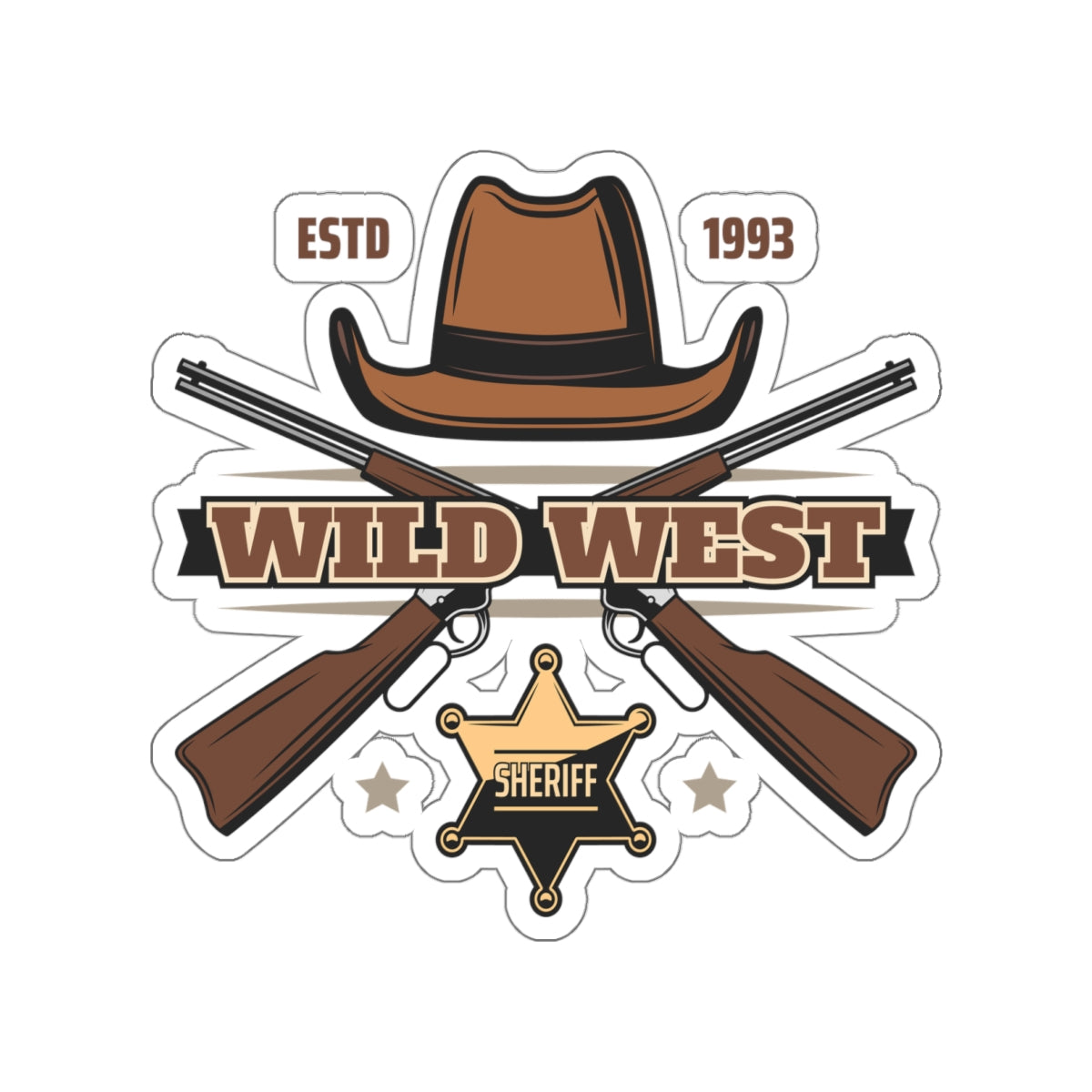 Die-cut stickers - Wild West - Sheriff