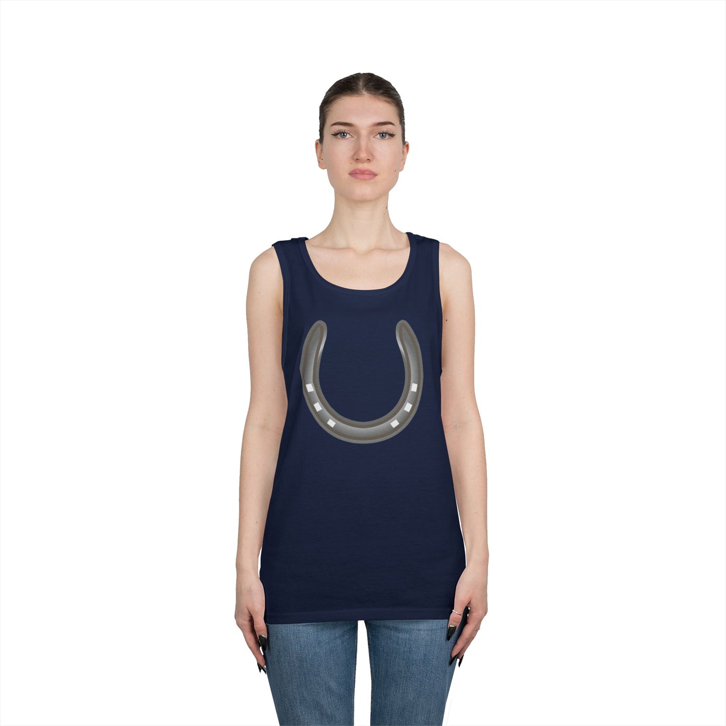 Unisex Heavy Cotton Tank Top - Rodeo - Horseshoe