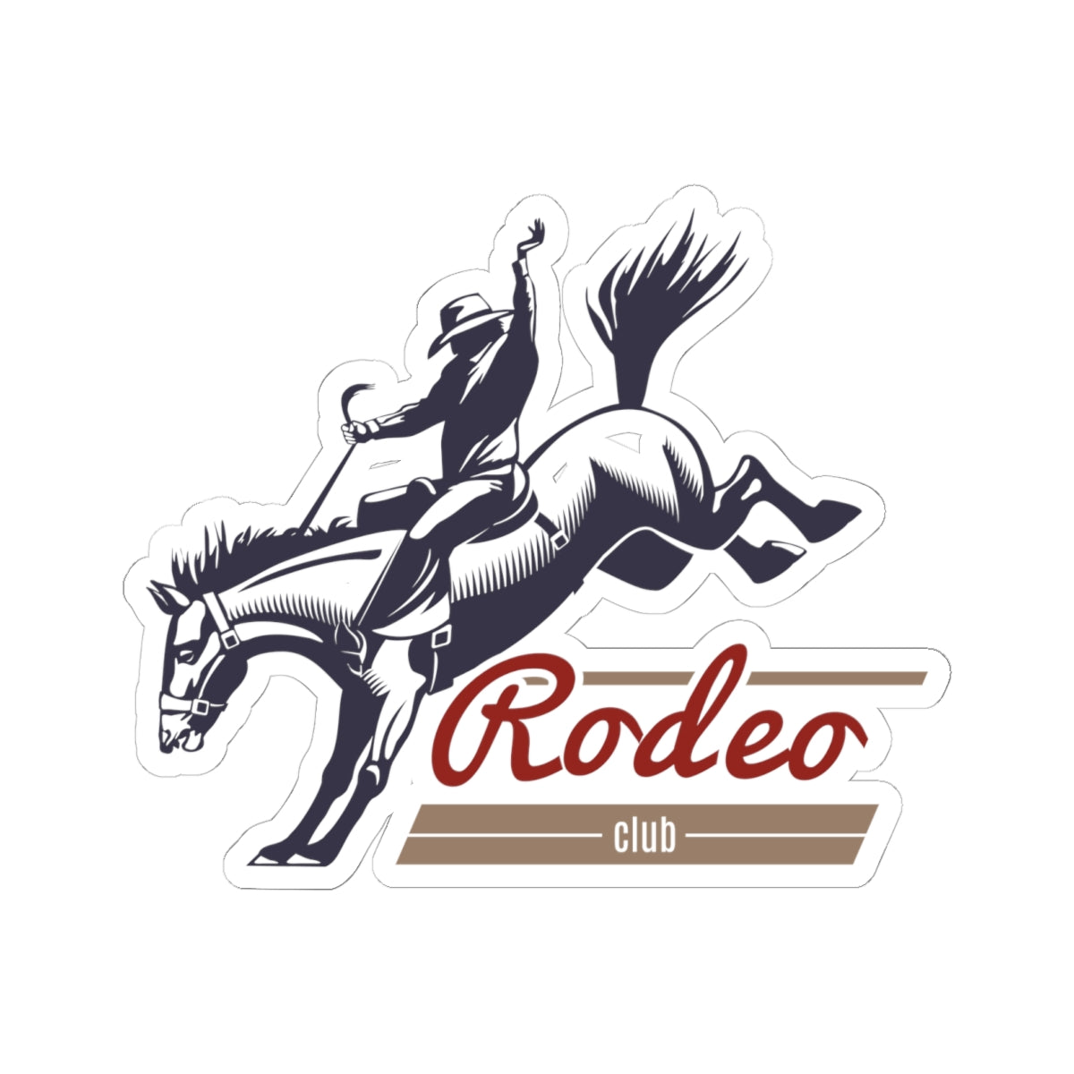 Kiss-Cut Stickers - Western Cowboy - Rodeo Club