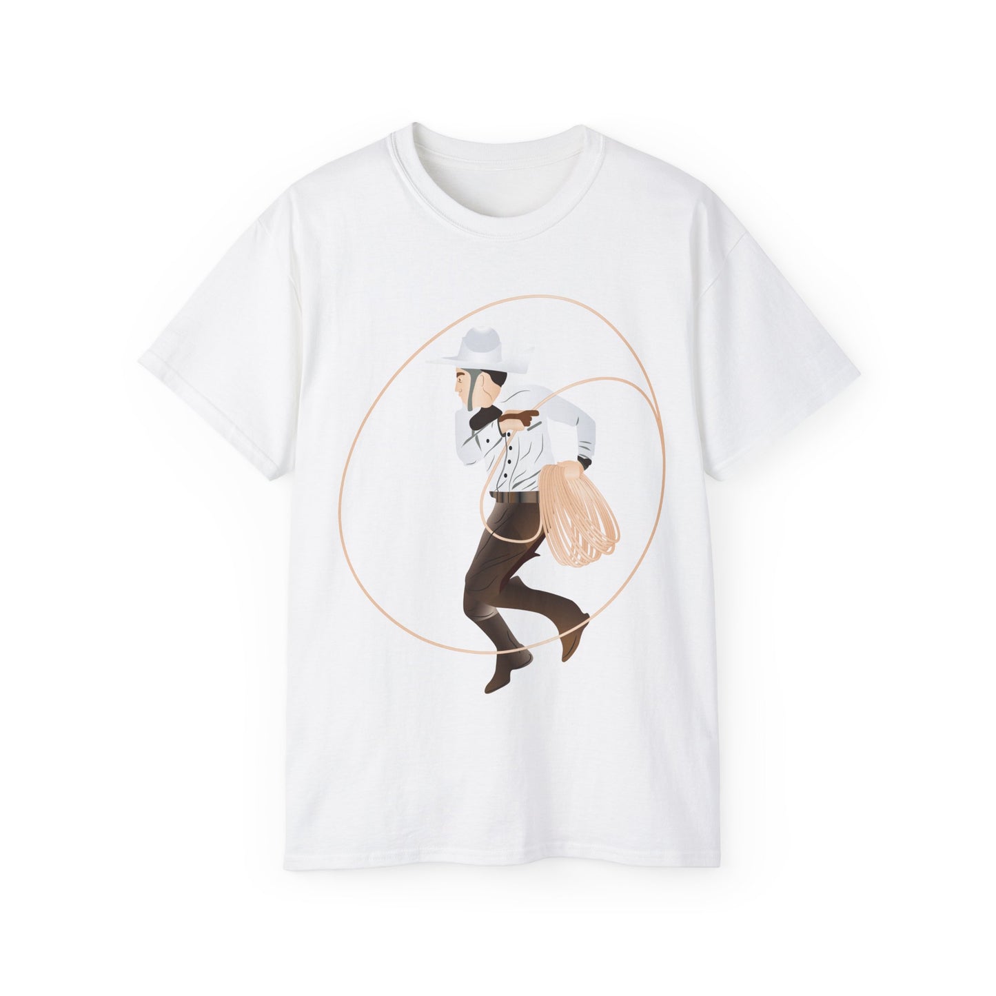Unisex Ultra Cotton Tee - Rodeo - Mexican Cowboy - Lariat