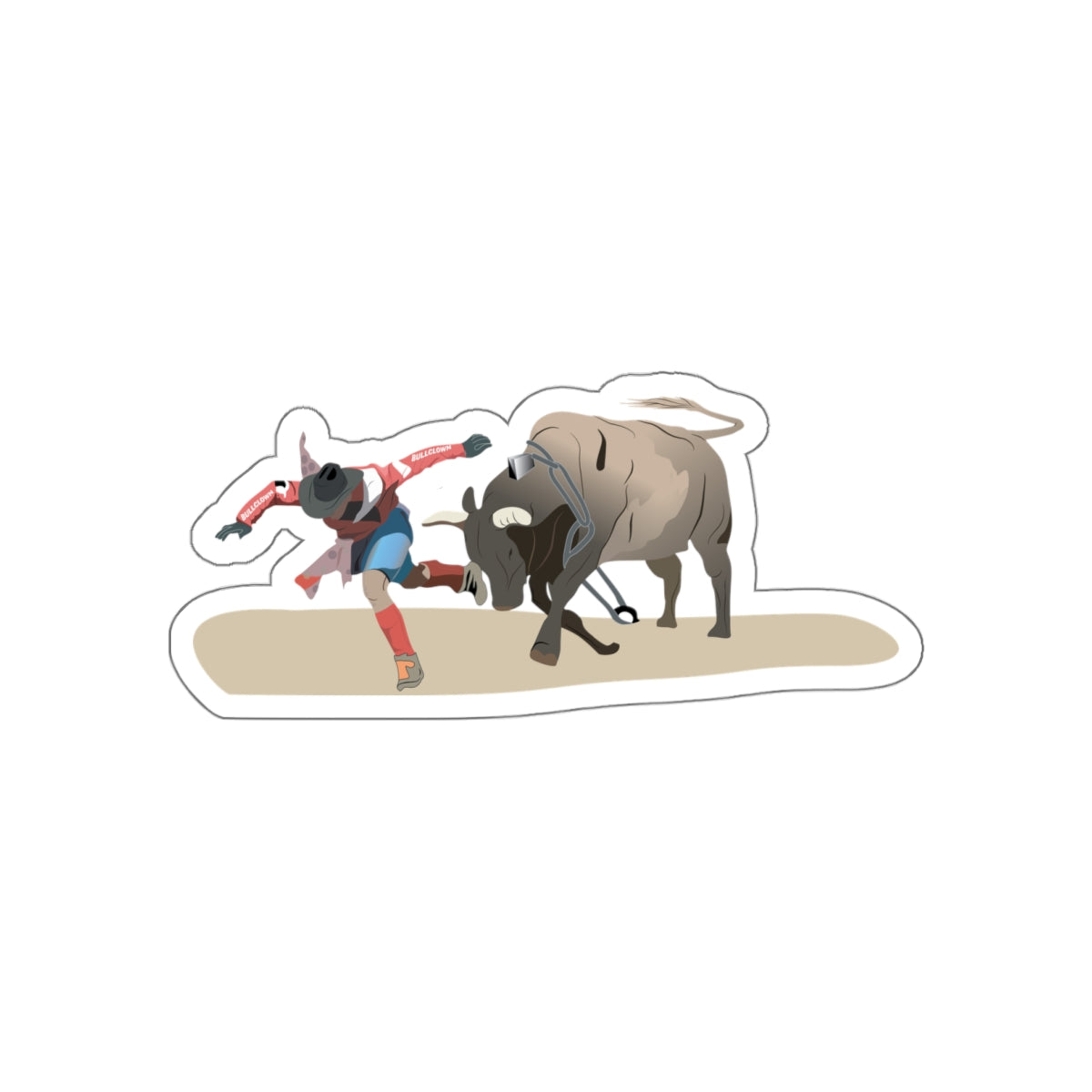 Die-cut stickers - Rodeo - Bull and Clown