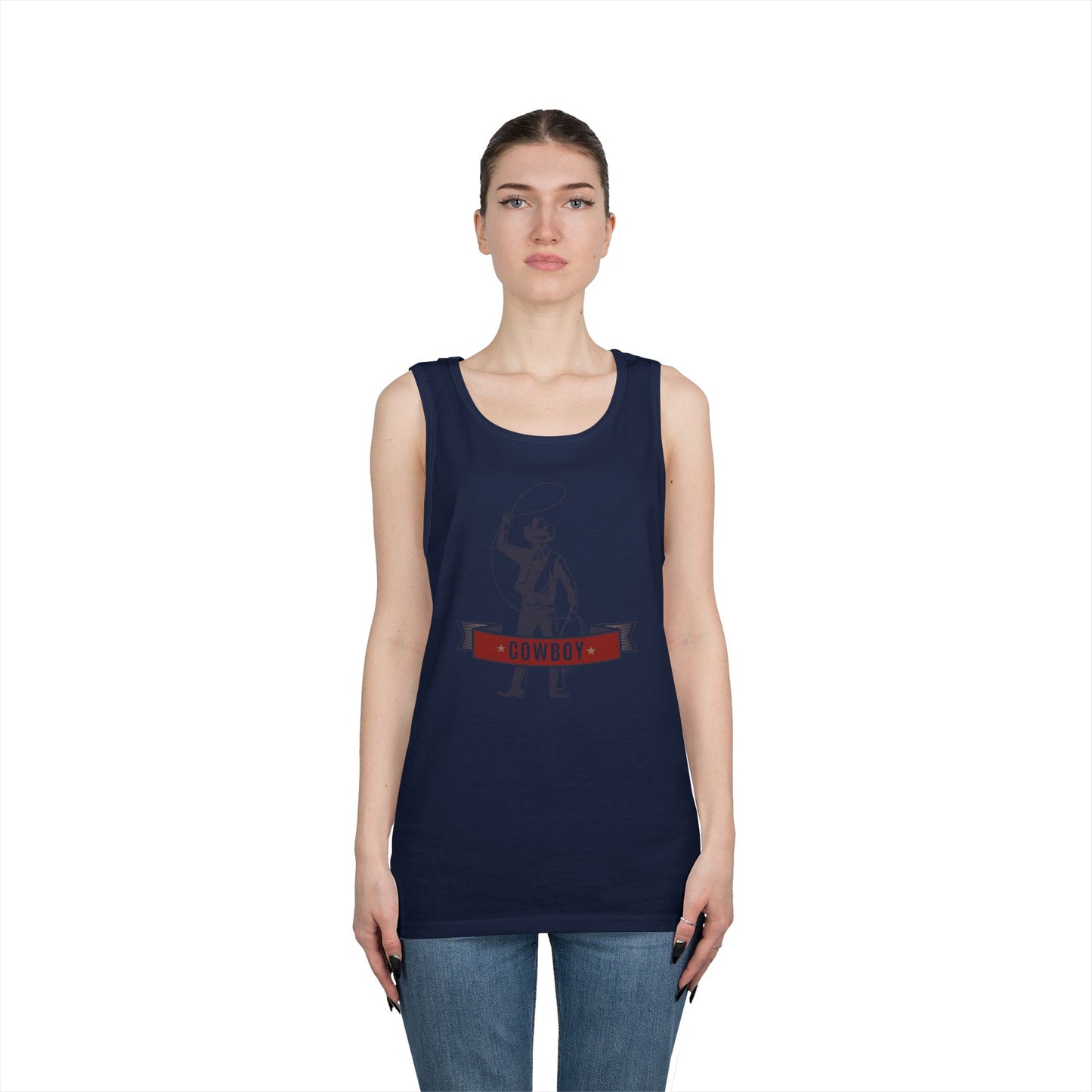 Unisex Heavy Cotton Tank Top - Cowboy - The Wild West