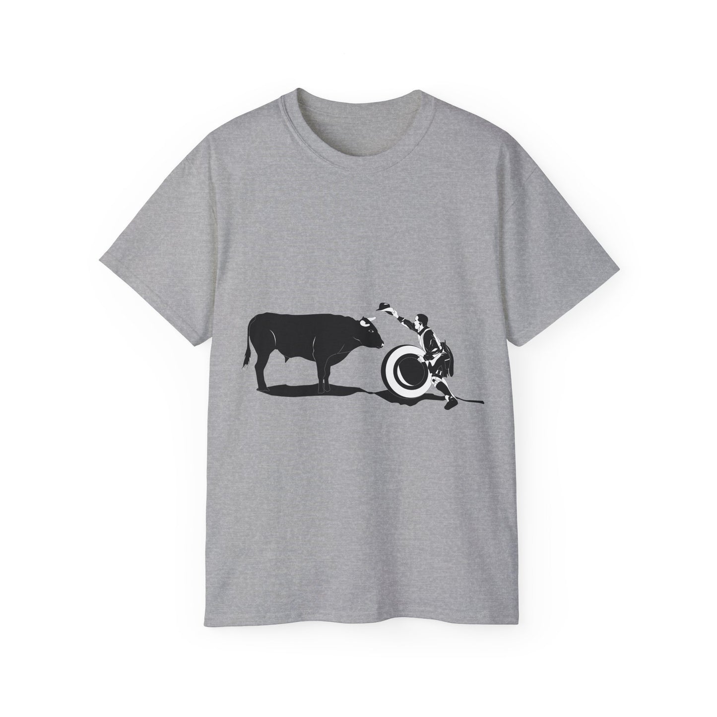 Unisex Ultra Cotton Tee - Clown and Bull - BW