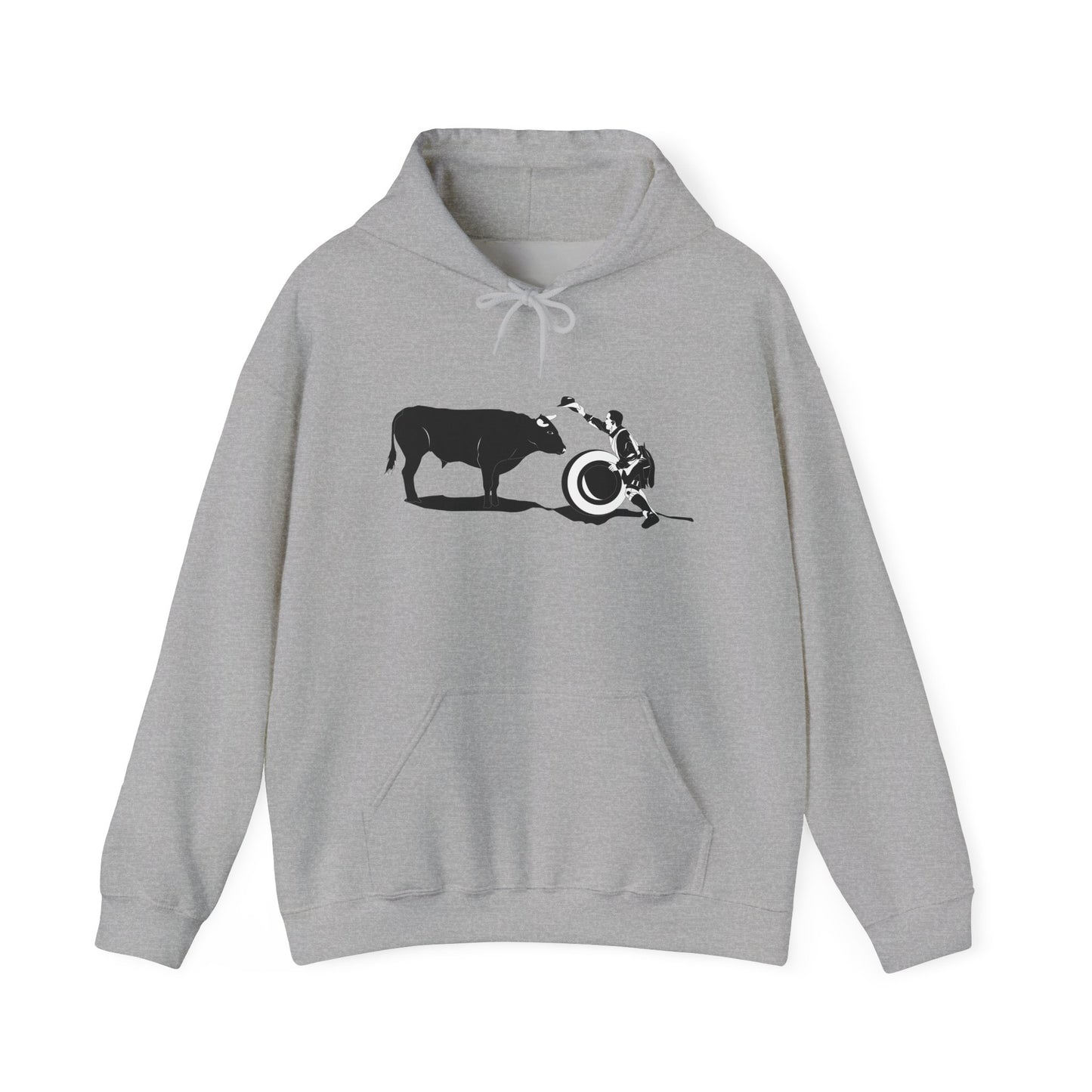 Unisex Hoodie - Clown and Bull - BW