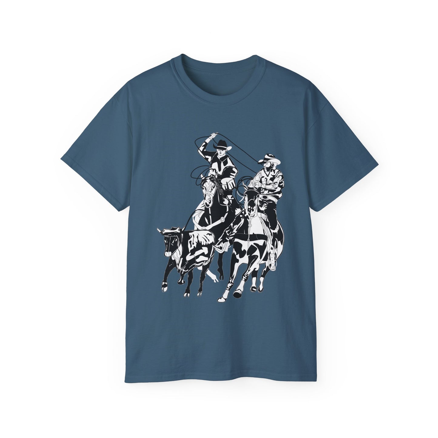 Unisex Ultra Cotton Tee - California Rodeo - Salinas Team Roping - BW