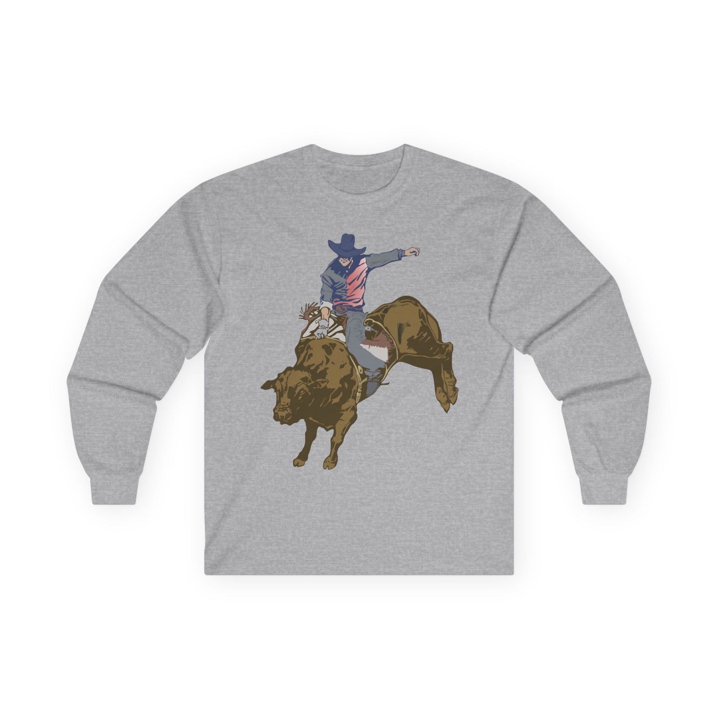 Unisex Ultra Cotton Long Sleeve Tee - Cowboy - Rodeo