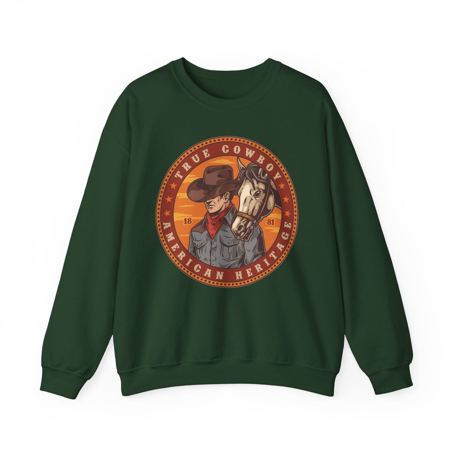 Crewneck Sweatshirt - True Cowboy - American Heritage