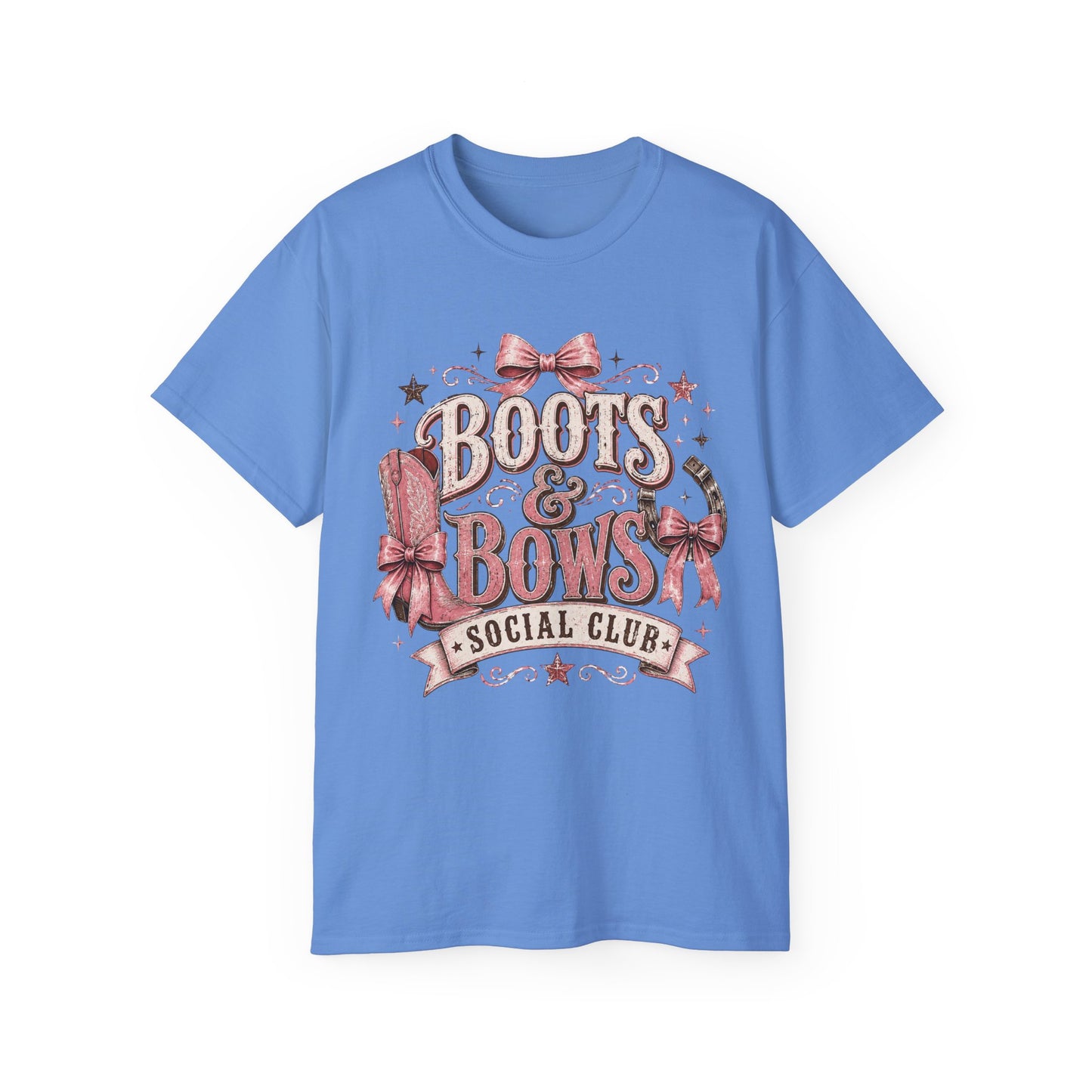 T-Shirt - Cowgirl boots and bows badge