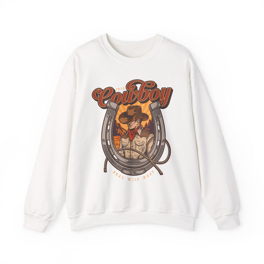 Crewneck Sweatshirt - True Cowboy - Real Wild West