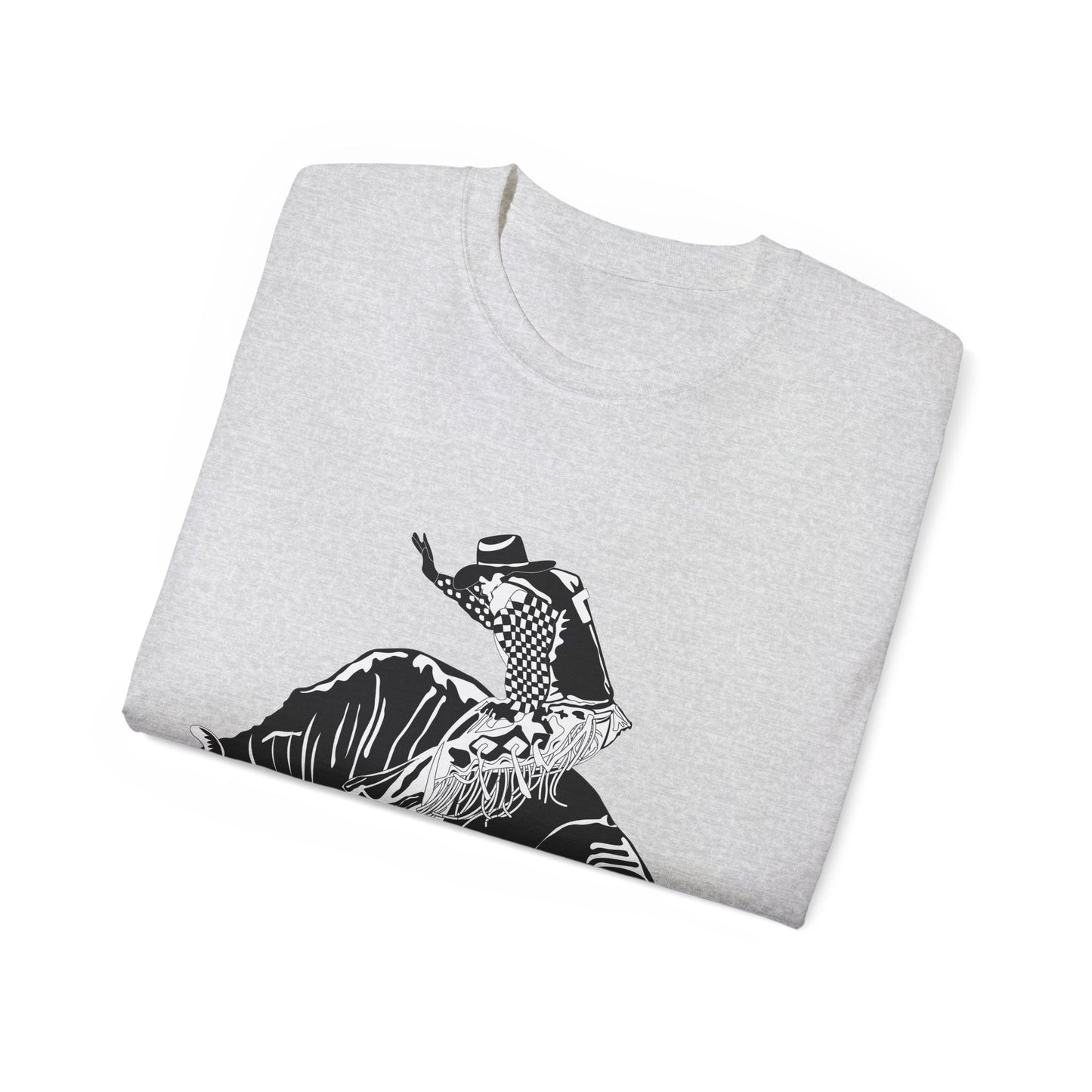 Unisex Ultra Cotton Tee - Cowboy - Bull Rider - BW