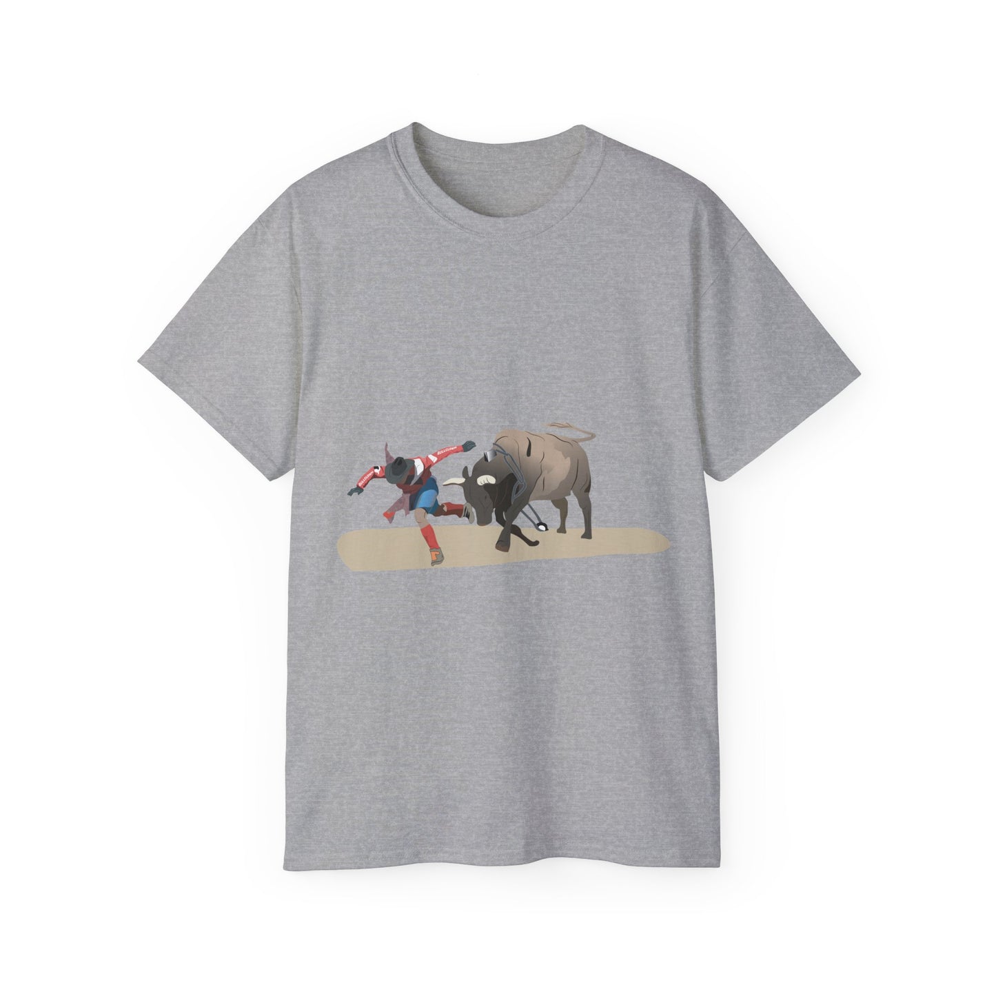 Unisex Ultra Cotton Tee - Rodeo - Bull and Clown