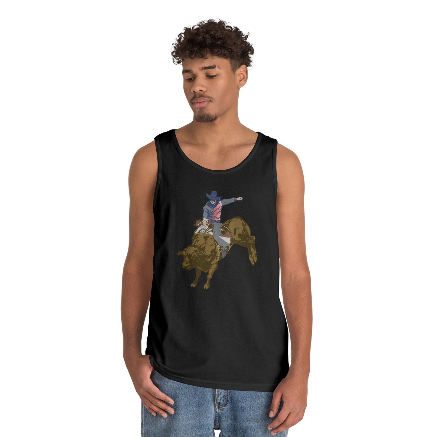Unisex Heavy Cotton Tank Top - Cowboy - Rodeo