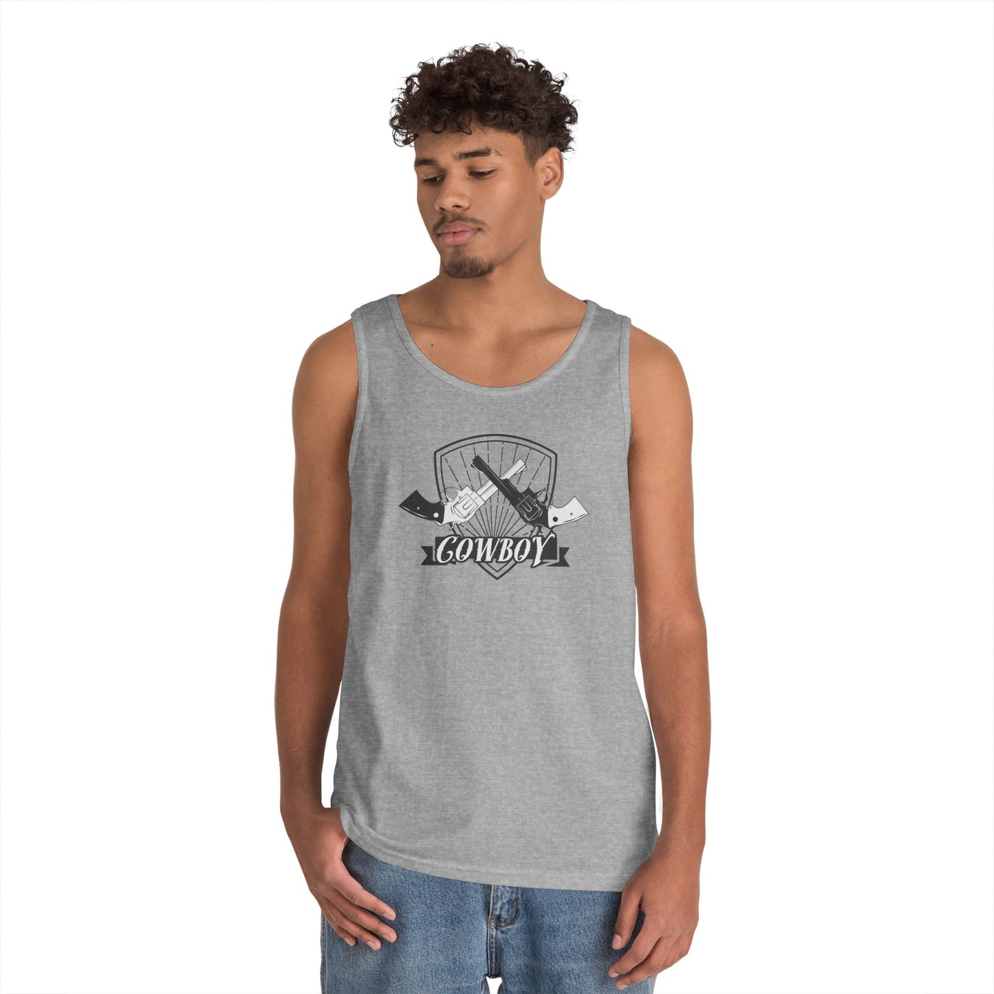 Unisex Heavy Cotton Tank Top - Cowboy Rifles