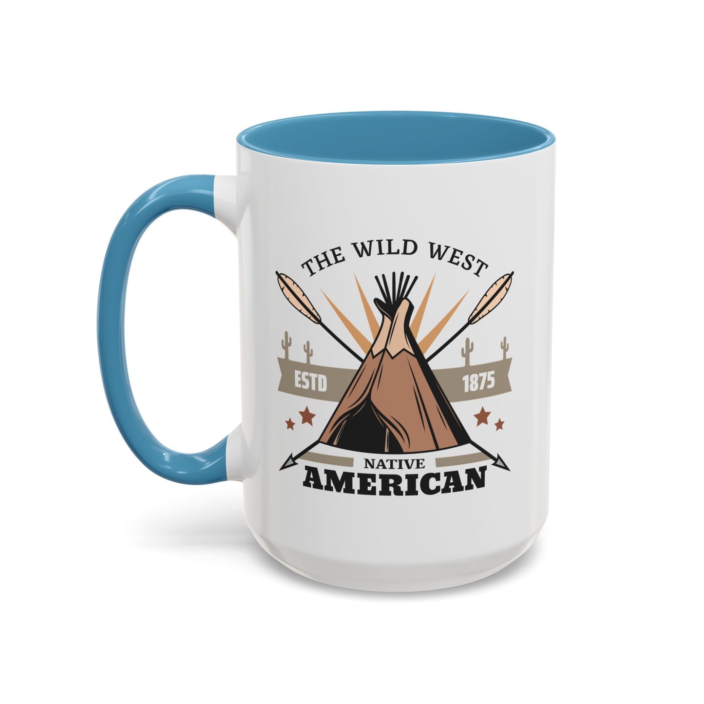 Accent Coffee Mug (11, 15oz) - The Wild West - Native American