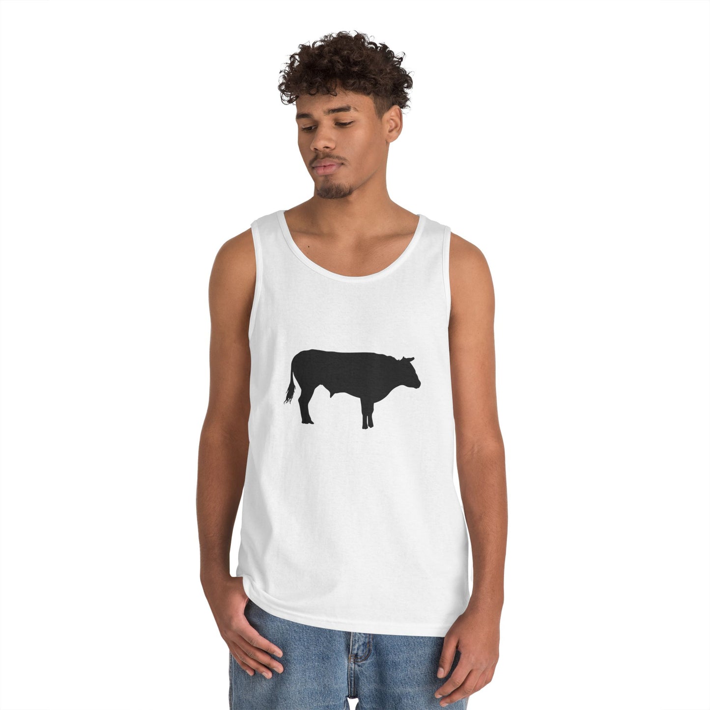 Unisex Heavy Cotton Tank Top - Bull - Silhouette