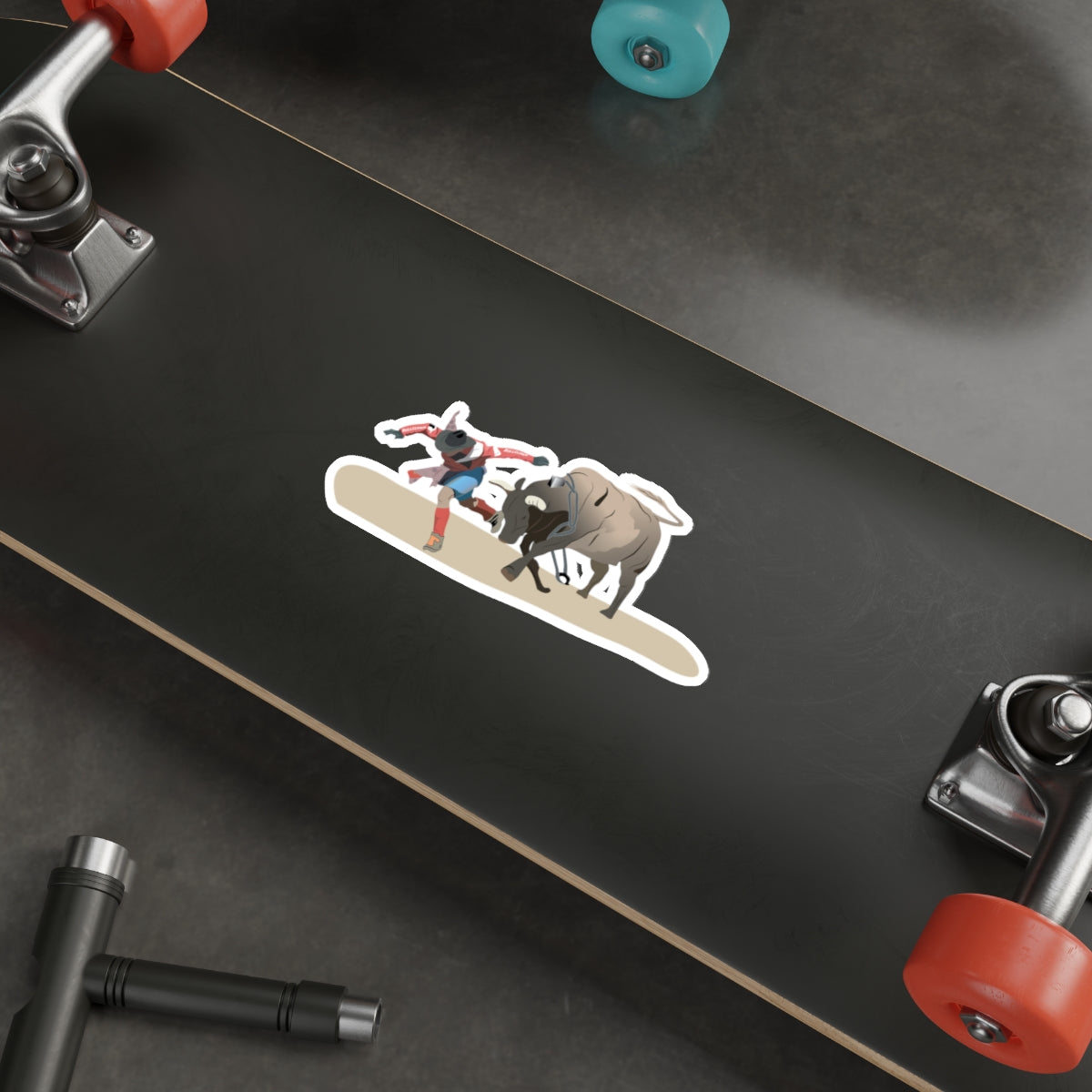 Die-cut stickers - Rodeo - Bull and Clown
