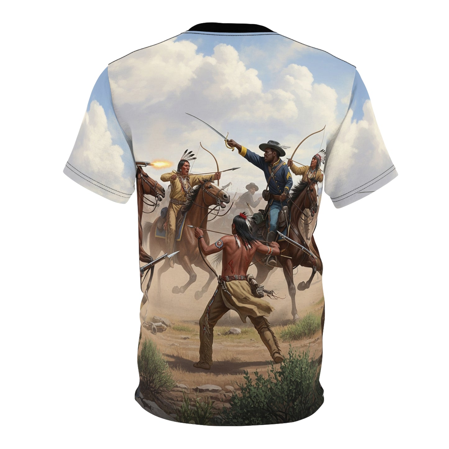 All Over Print Tee - 9th Calvary 'Buffalo Soldiers' Indian Fight
