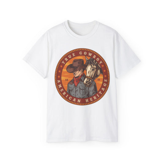 Unisex Ultra Cotton Tee - True Cowboy - American Heritage