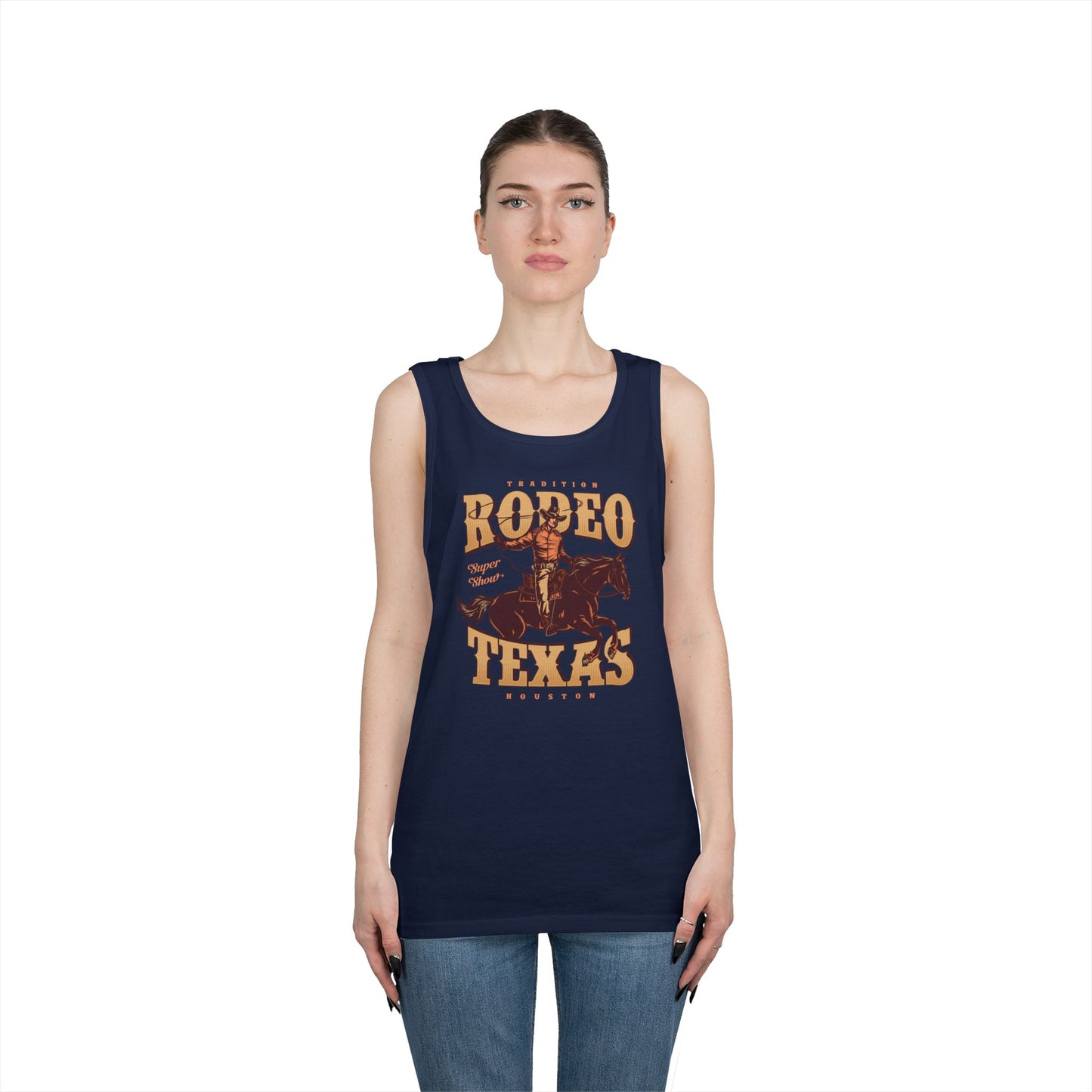 Unisex Heavy Cotton Tank Top - Tradition Rodeo Super Show - Houston, Texas