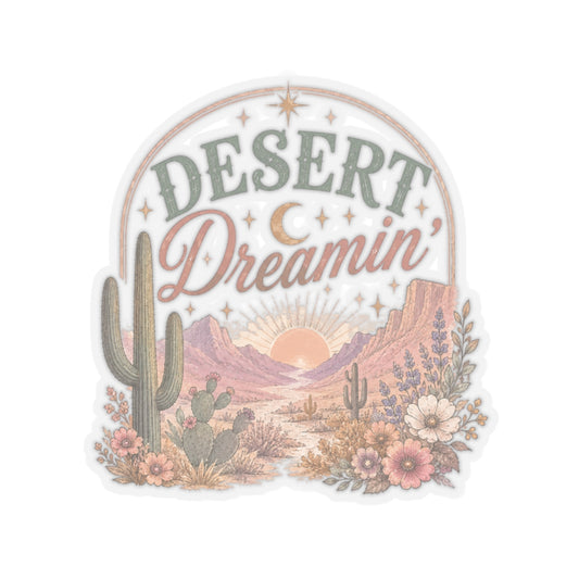 Kiss-Cut Sticker — Desert dreamin' in pastel hues
