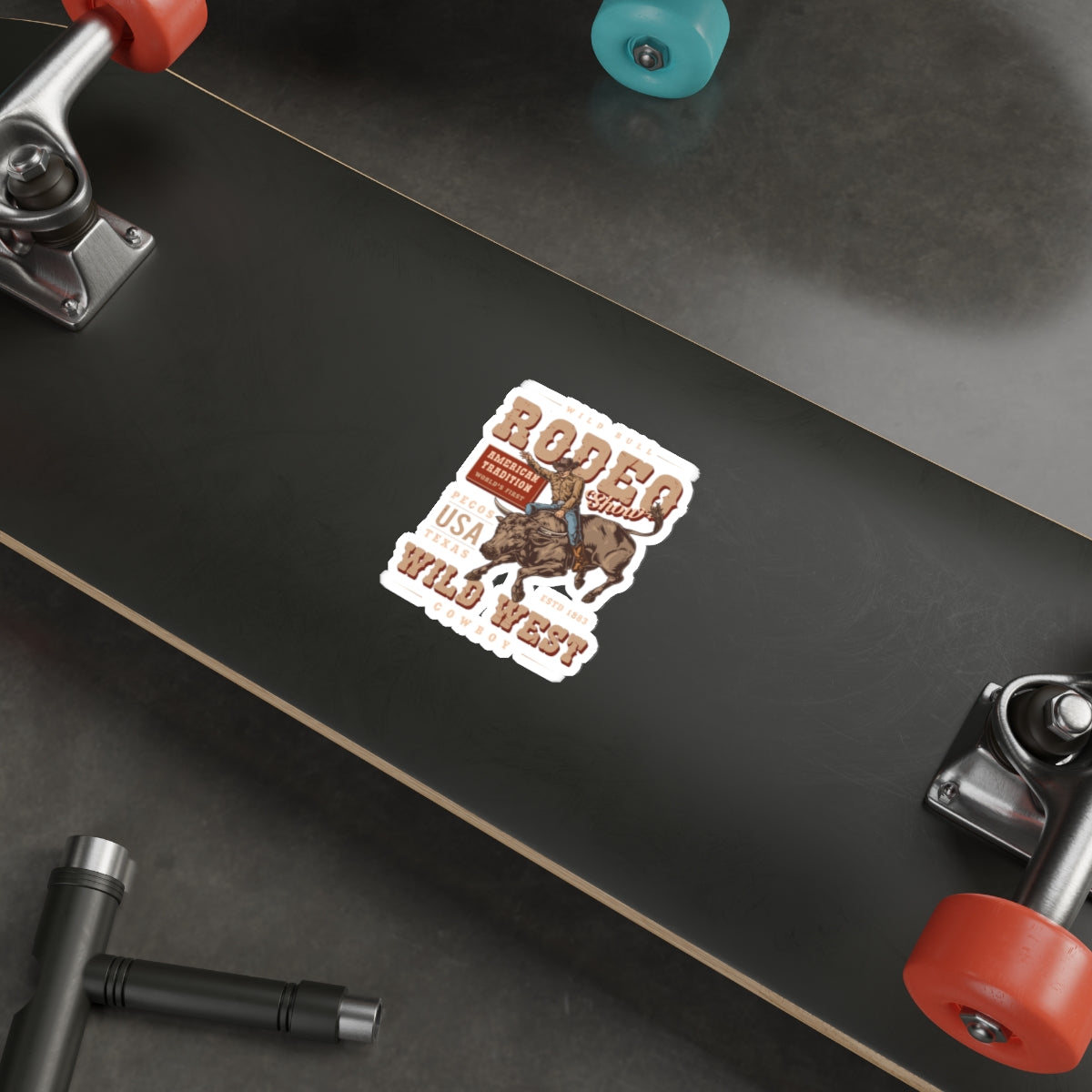 Die-cut stickers - American Tradition Wild Bull Rodeo Show - Wild West Cowboy, Texas