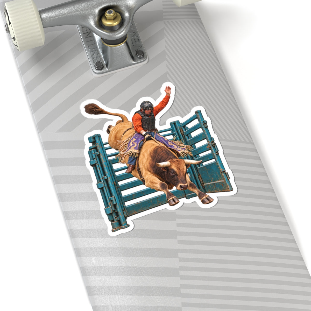 Kiss-Cut Stickers - Cowboys - Bull Rider - Out of the Chute - without Text - 3D Transparent