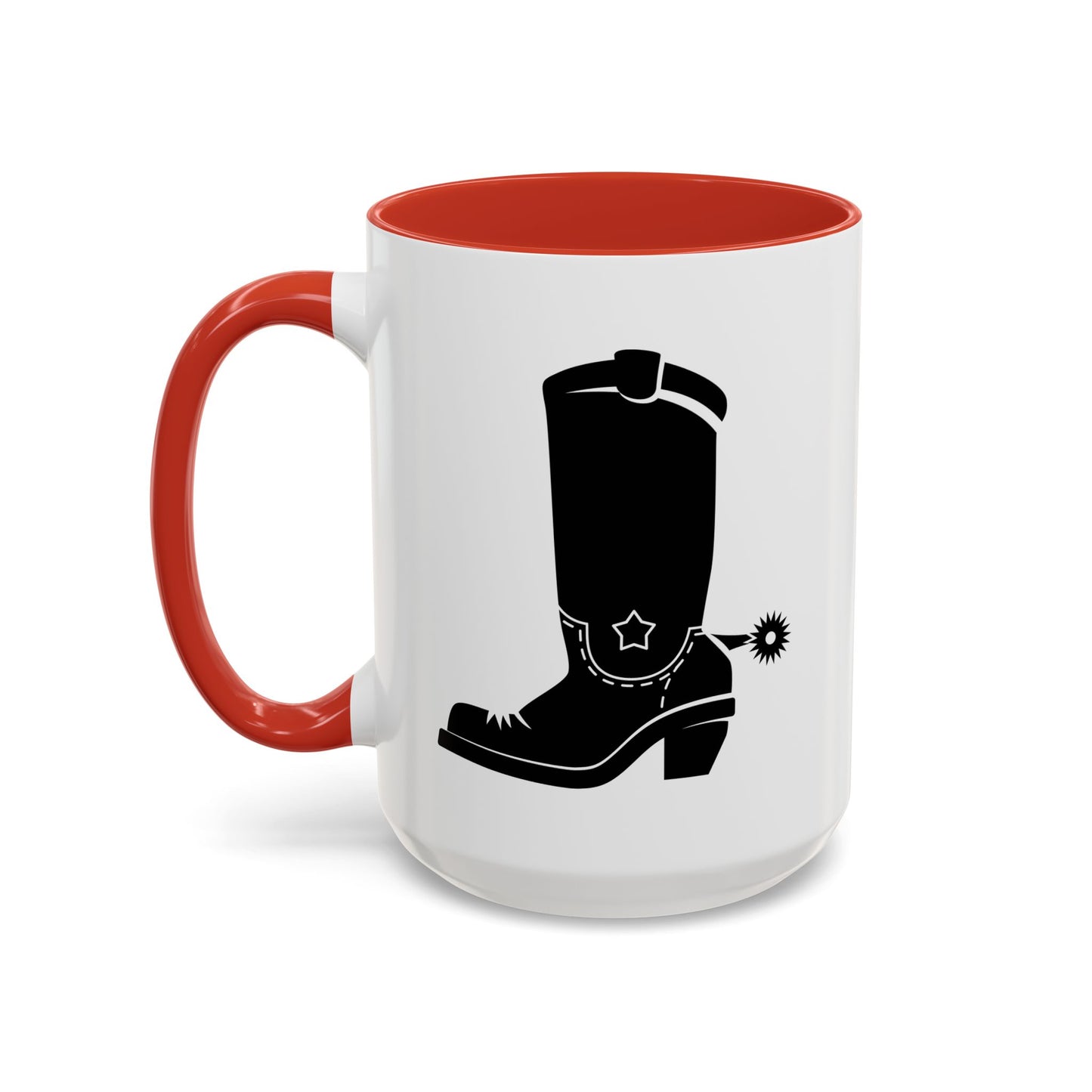Accent Coffee Mug (11, 15oz) - Western Boot with Spur X 300