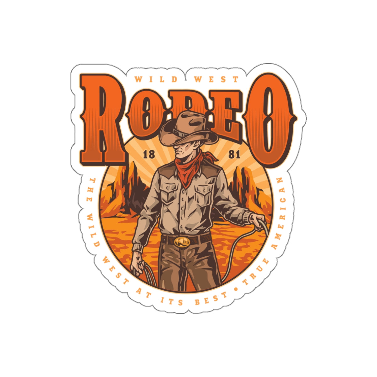 Die-cut stickers - Wild West Rodeo - True American - The Wild West At Its Best