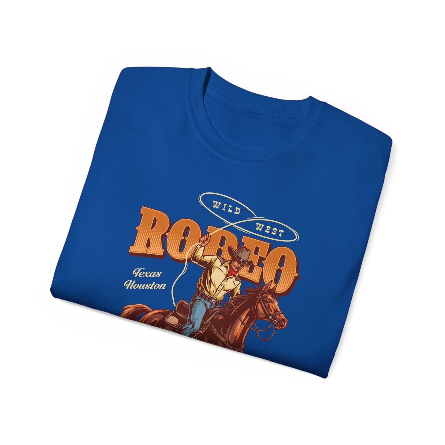 Western Rodeo Cowboy Tee - Fun Casual Shirt for Rodeo Fans, Gift for Country Lovers, Festival Outfit, Everyday Wear, Rodeo Apparel - Wild West - Houston, Texas - American Rodeo Cowboy