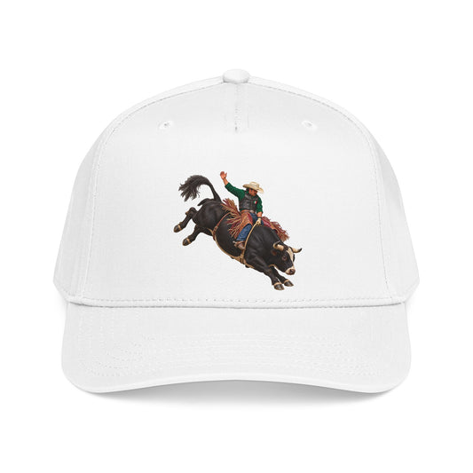 Mid Profile Baseball Cap — Cowboys - Bull Rider - Latino - without Text - 3D Transparent