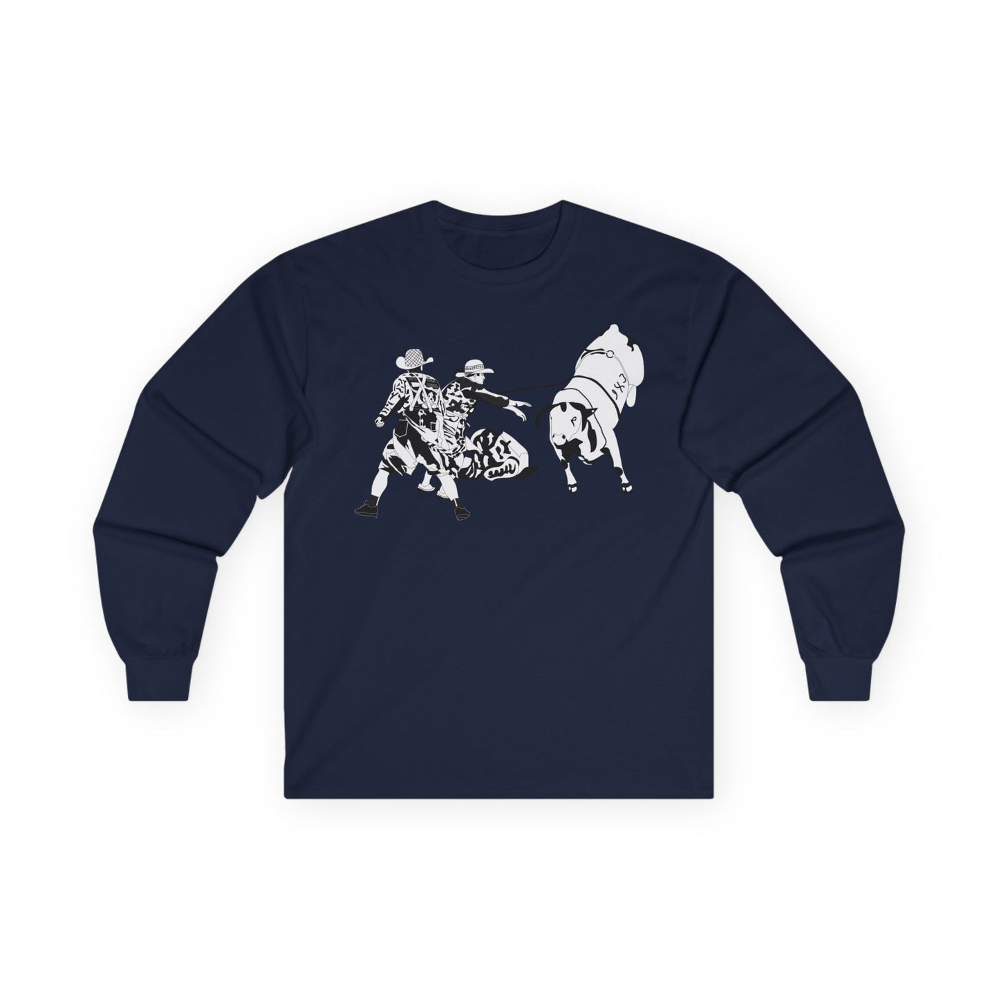 Unisex Ultra Cotton Long Sleeve Tee - Clowns and Bull - BW