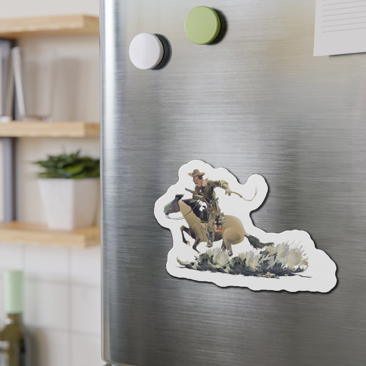 Wild West Cowboy Die-Cut Magnets, Equestrian Decor, Western Style Gifts, Kitchen Accessories, Home Fridge Decorations