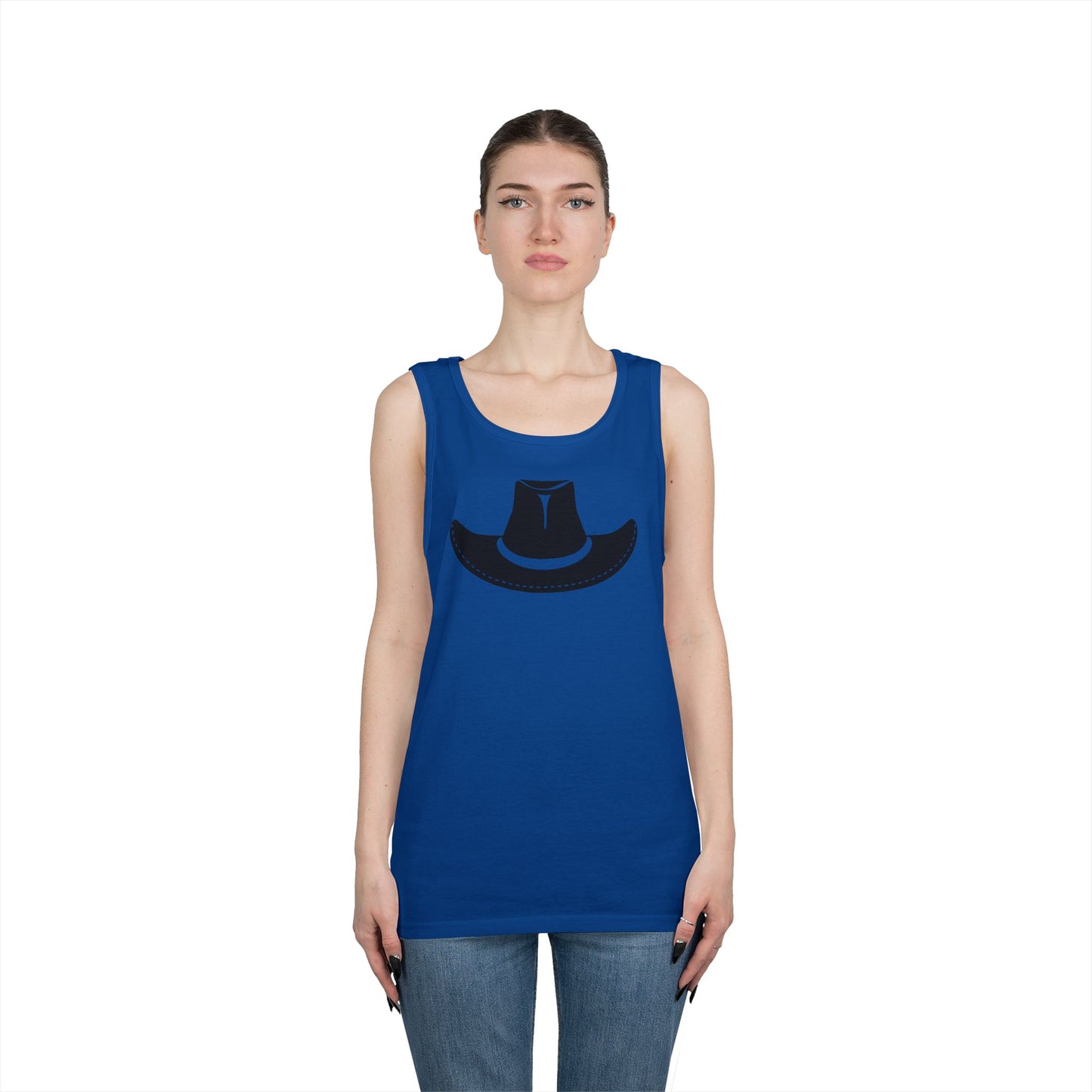 Unisex Heavy Cotton Tank Top - Cowboy Hat - Forward X 300
