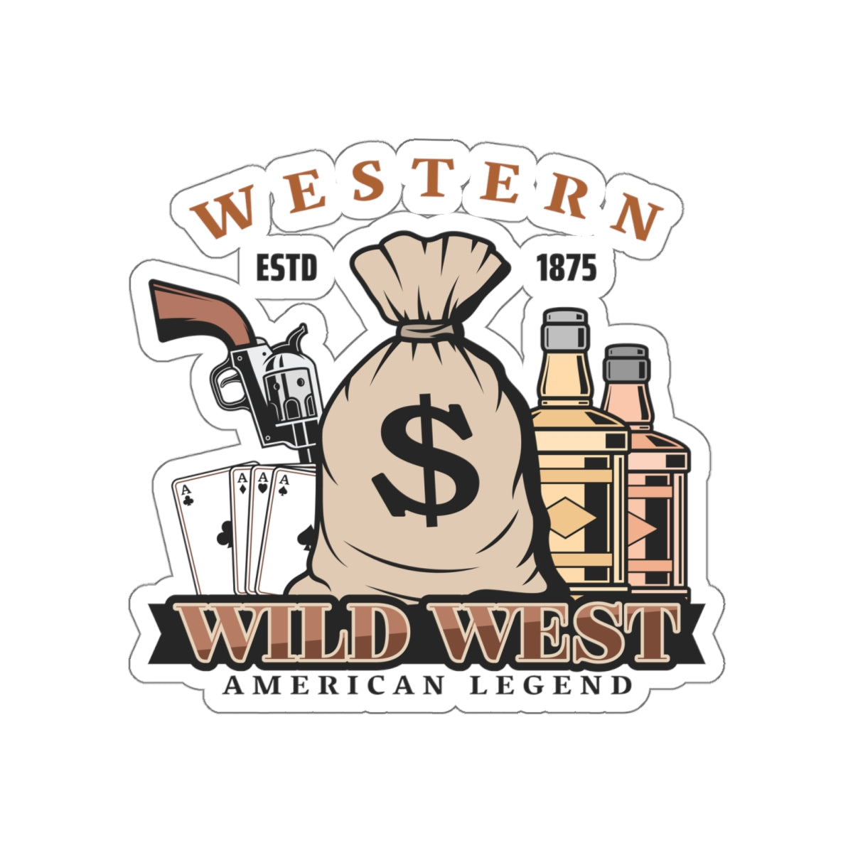Die-cut stickers - Western - Wild West - American Legend