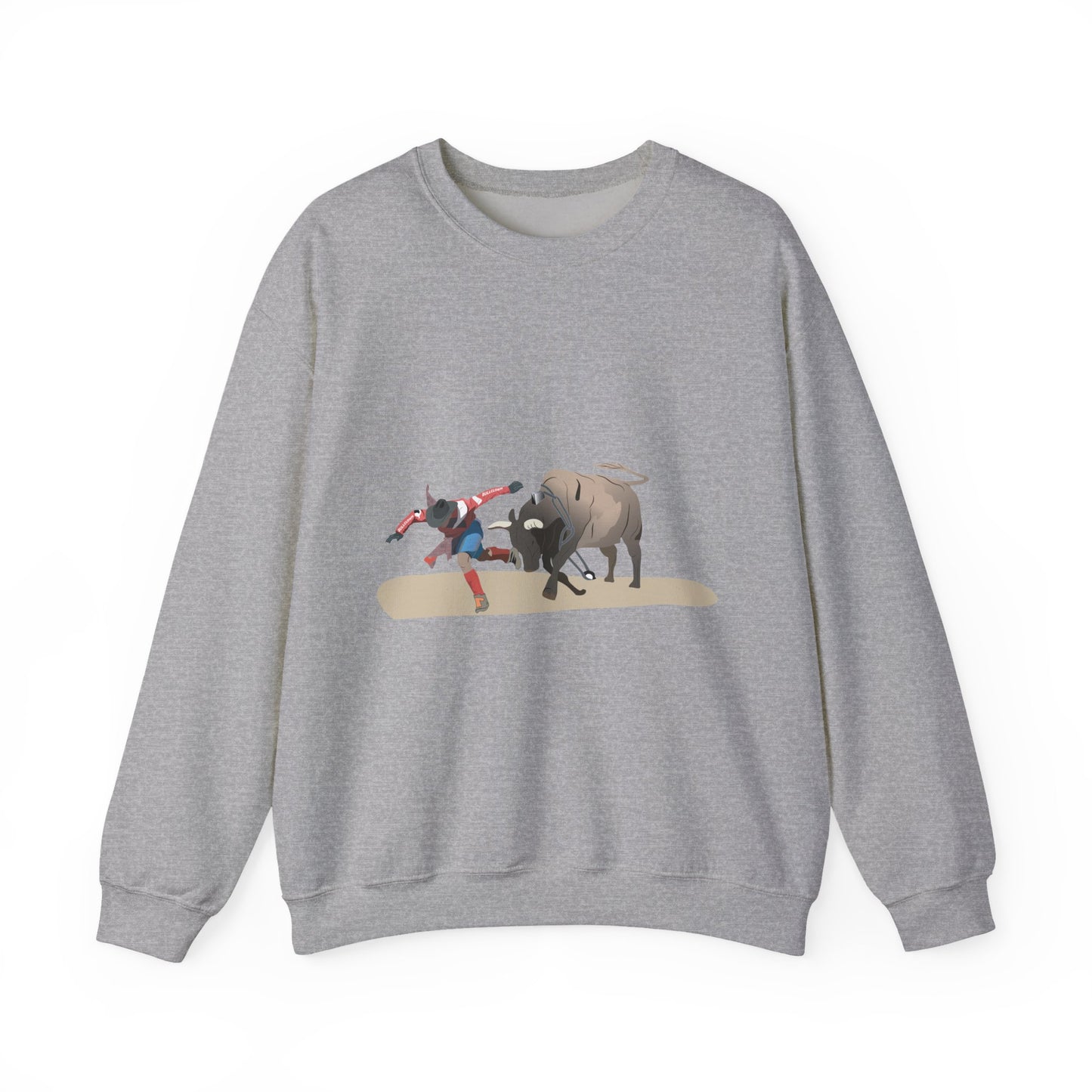 Crewneck Sweatshirt - Rodeo - Bull and Clown